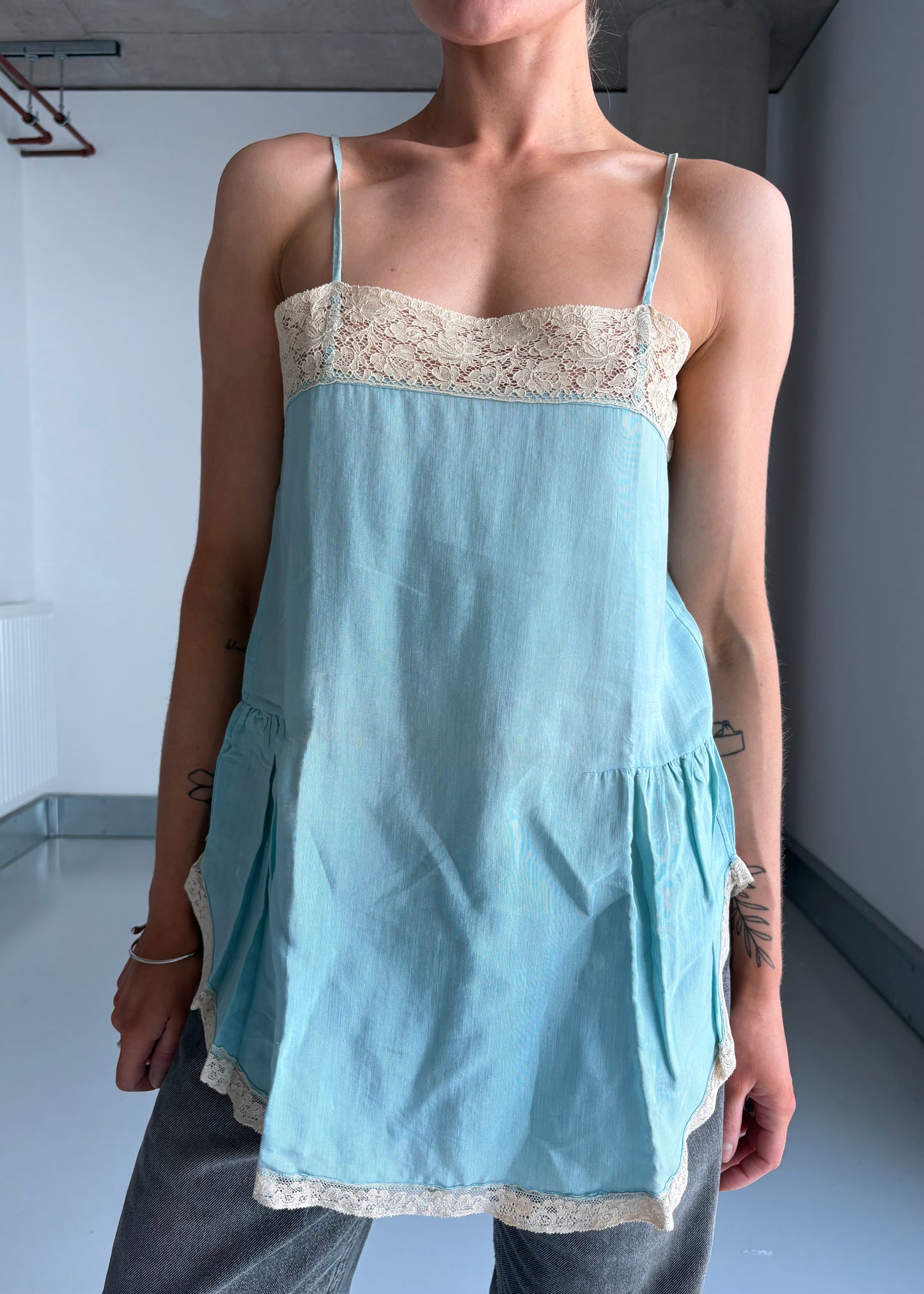 ANTIQUE TEDDY SLIP BLUE