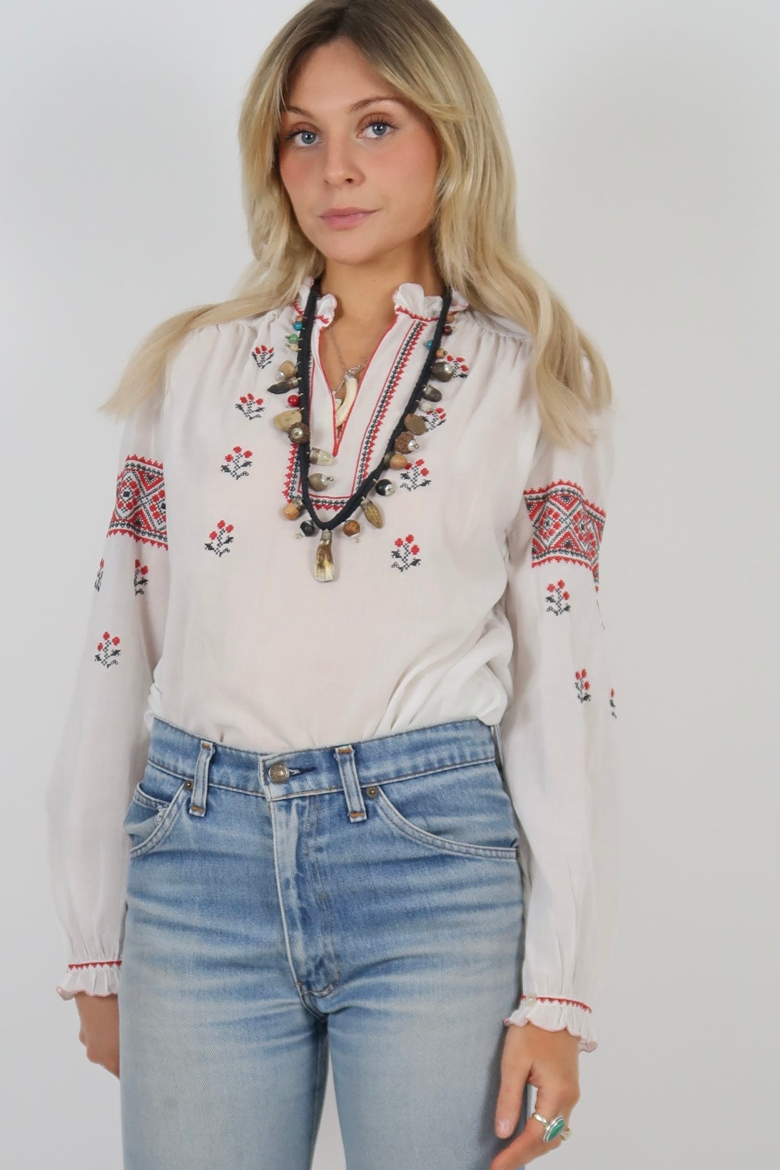 1970s embroidered blouse