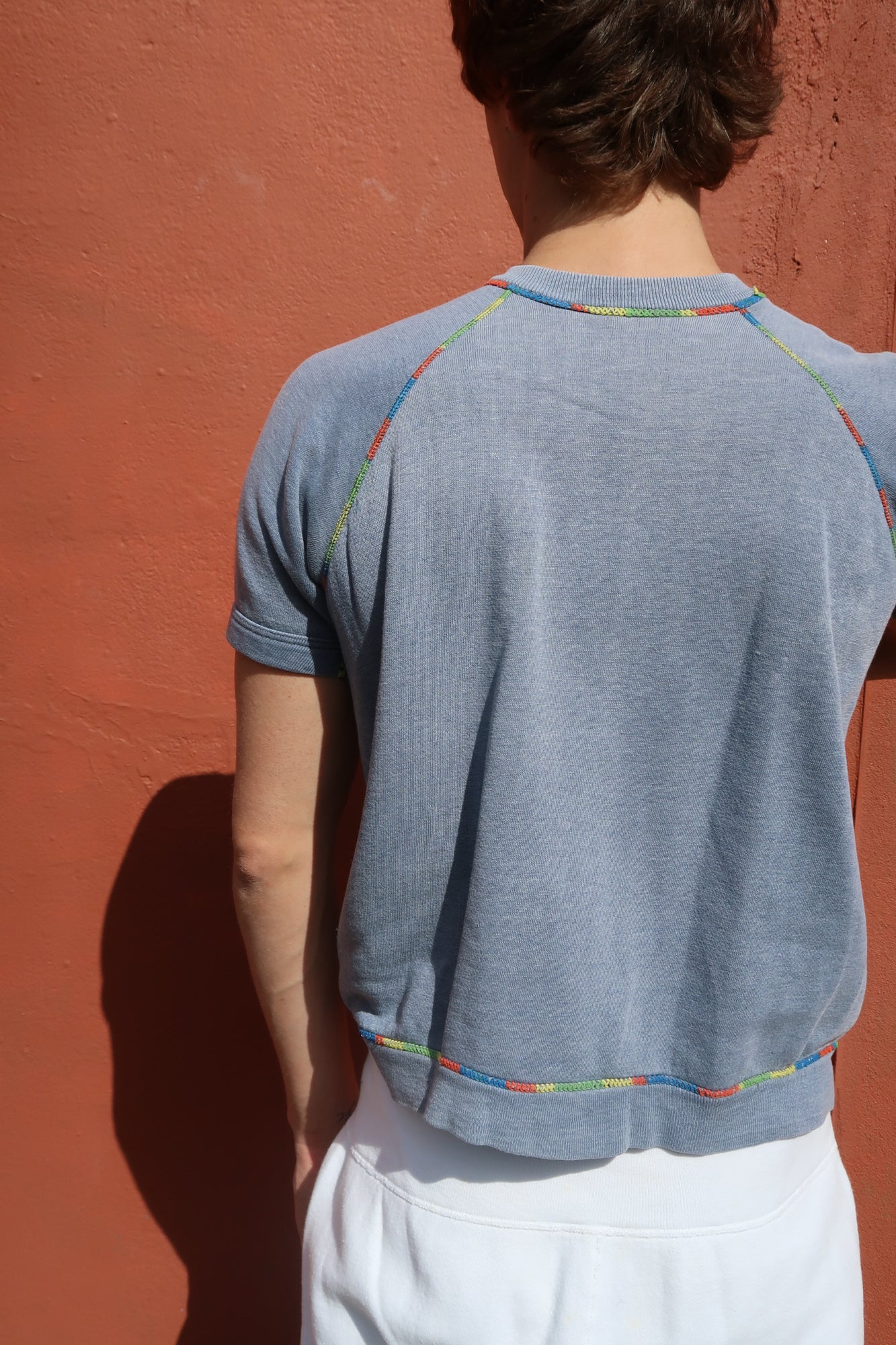 60S JCPENNY RAINBOW STITCH SWEAT