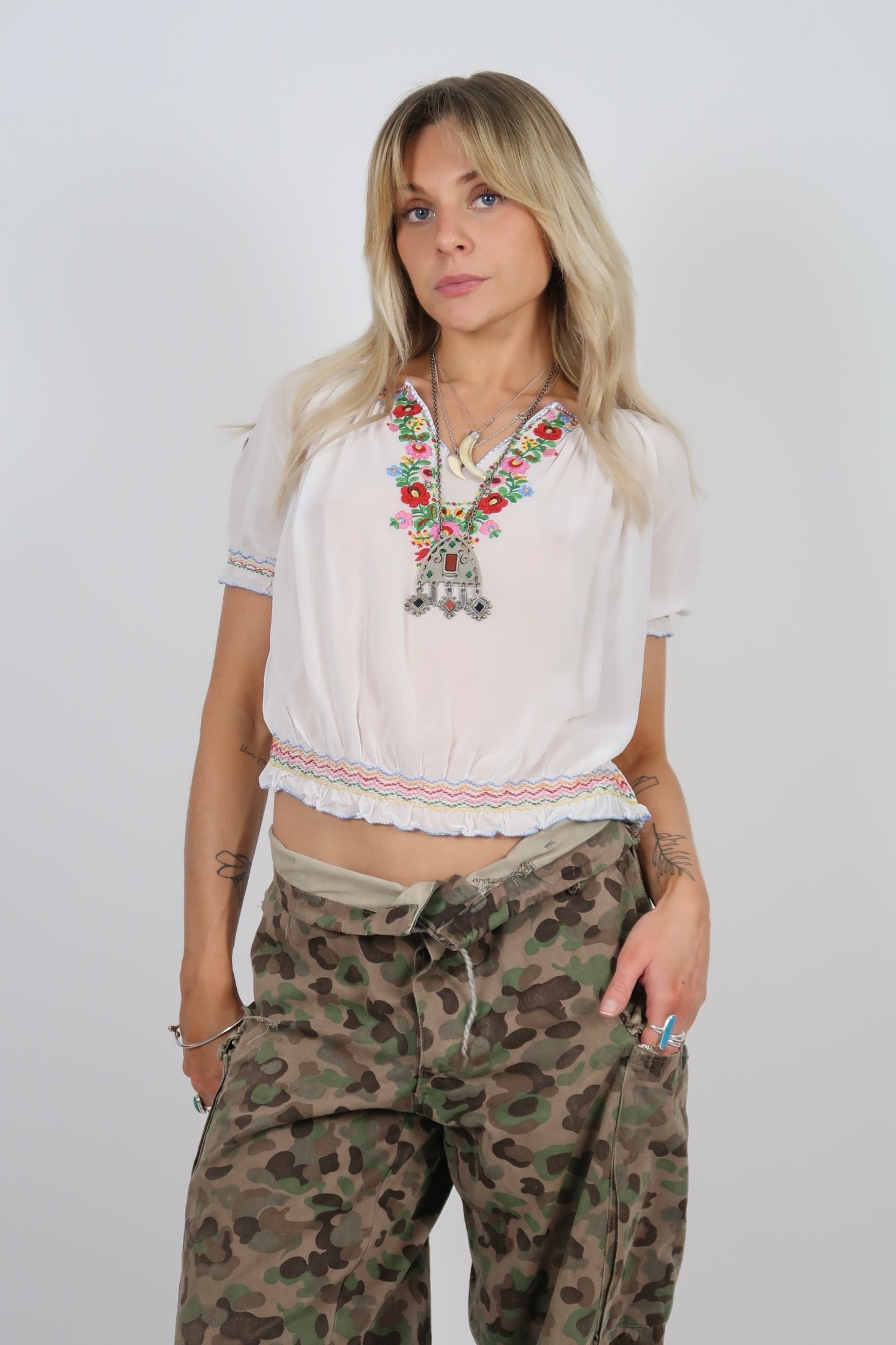 40s prairie Hungarian blouse