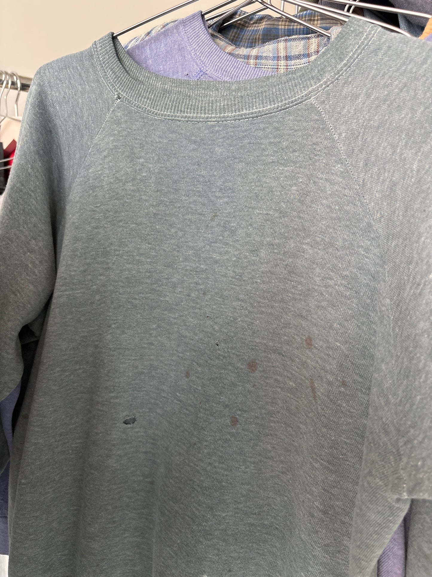 Blue green 70s soft sweatshirt