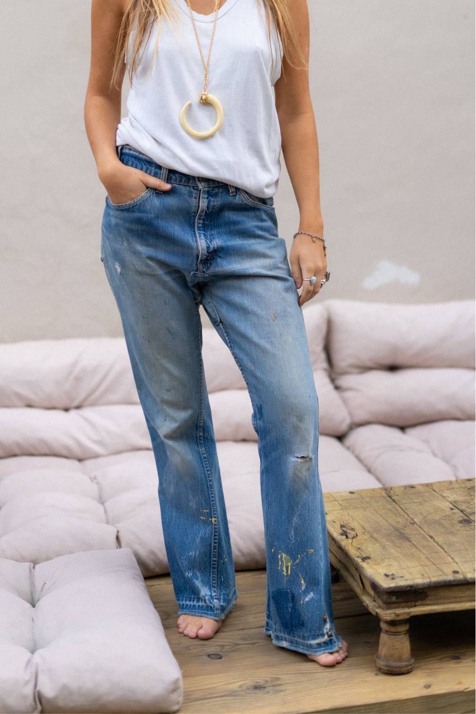 BIG E STAR STUDDED LEVI'S