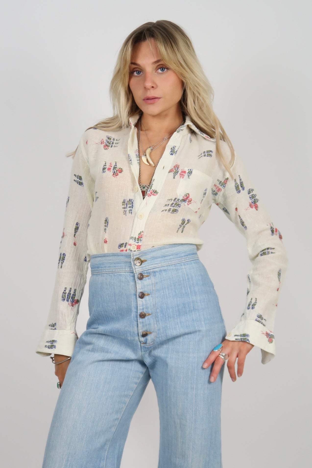 70s cheesecloth shirt