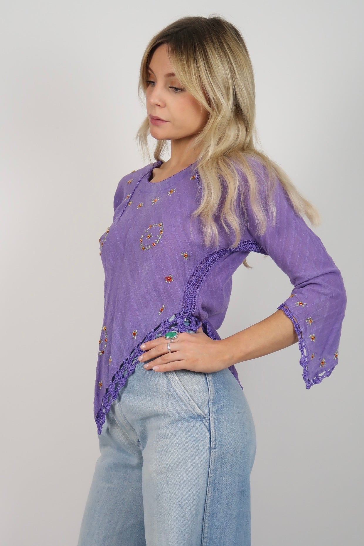 Late 1960s cotton hippie top