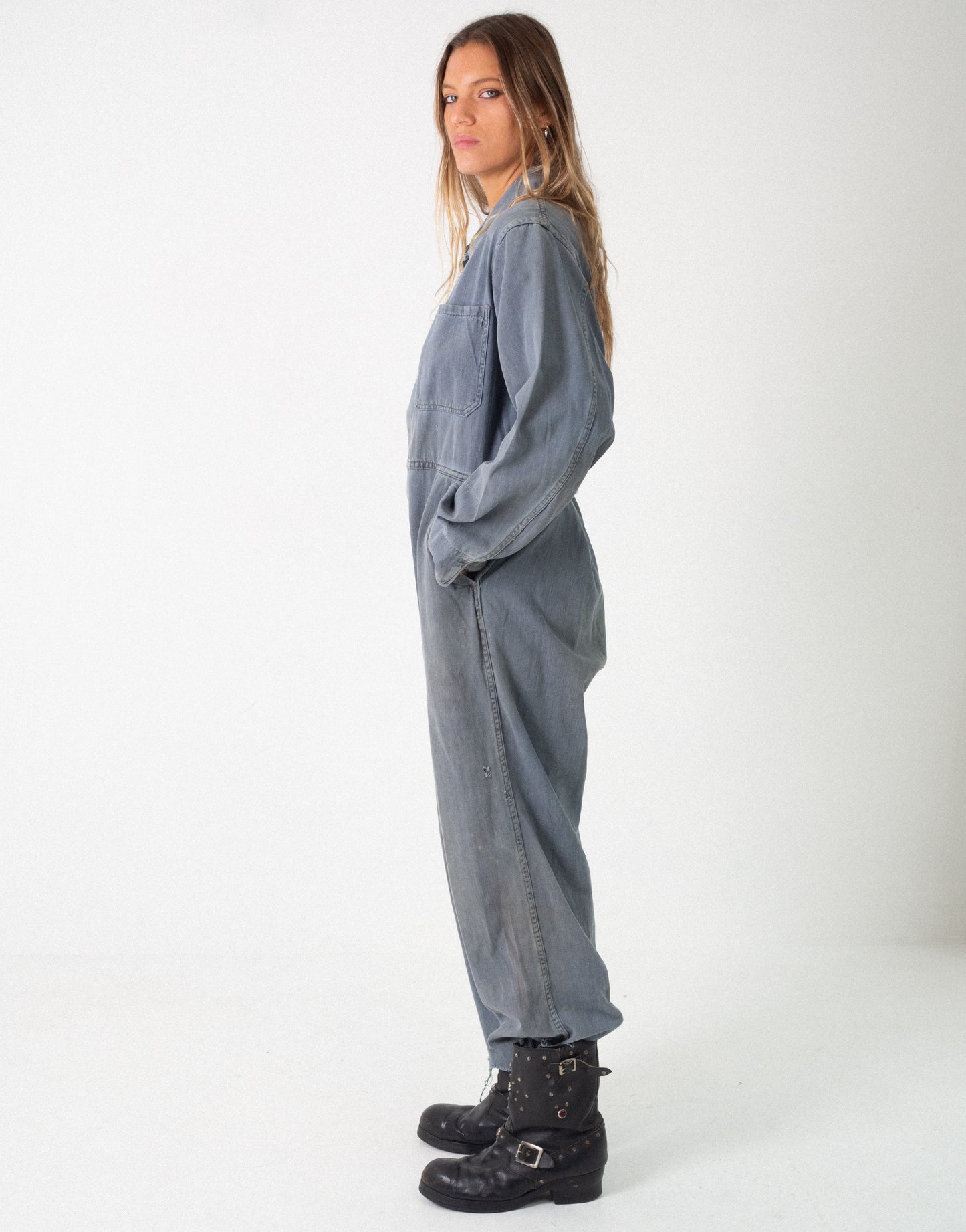 LATE 1940S/ 50S ROYAL NAVY OVERALL GREY