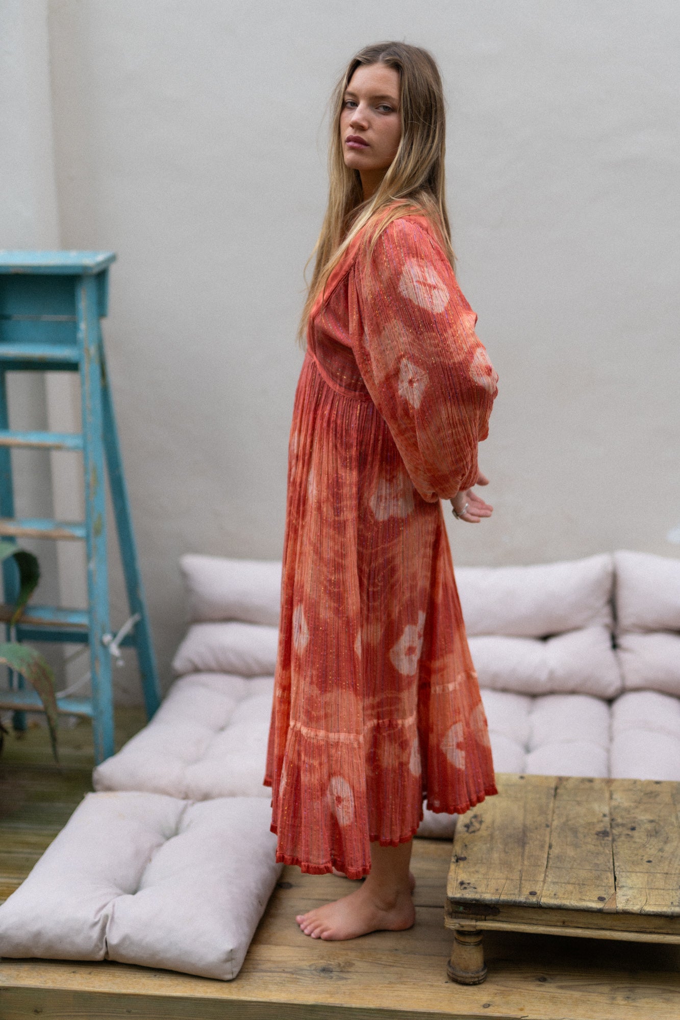 INDIAN LUREX PEACOCK DRESS