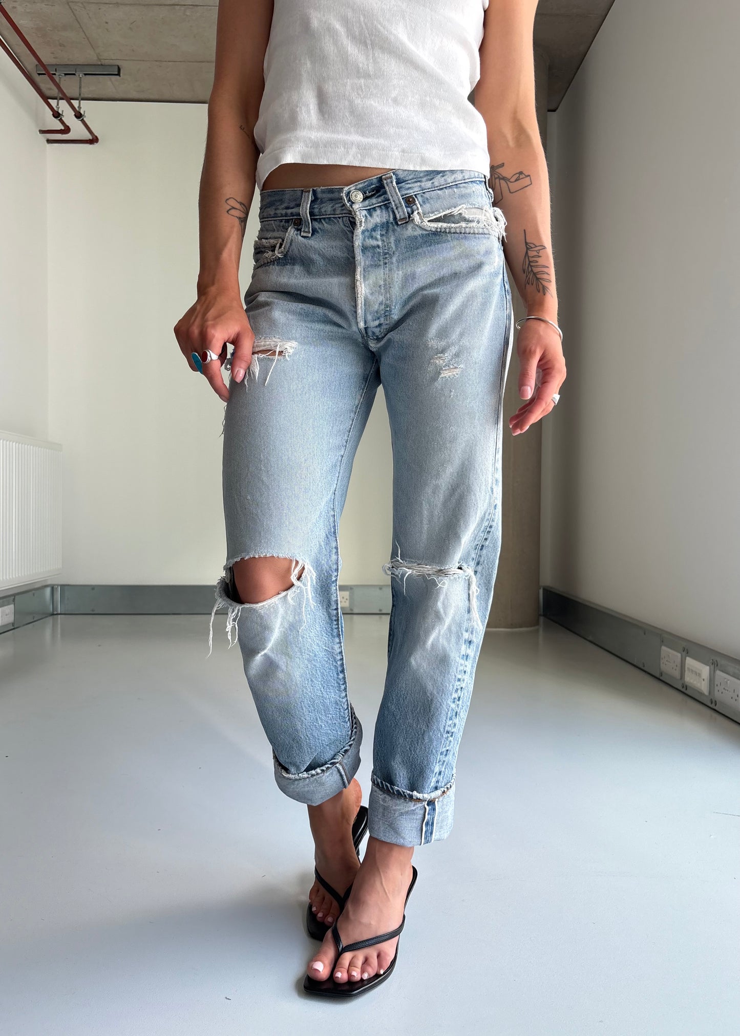 80S DISTRESSSED SELVEDGE LEVIS