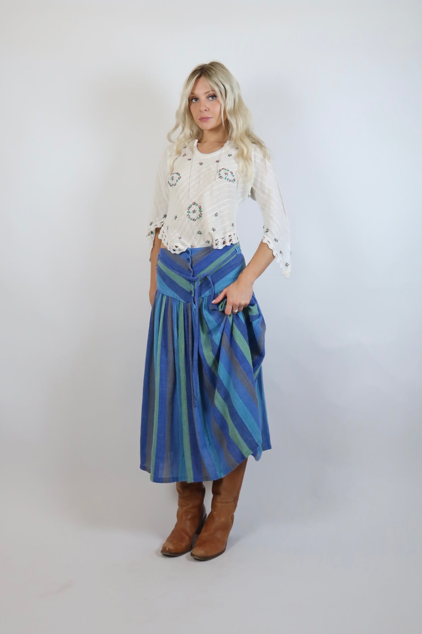 1970s cheesecloth monsoon skirt