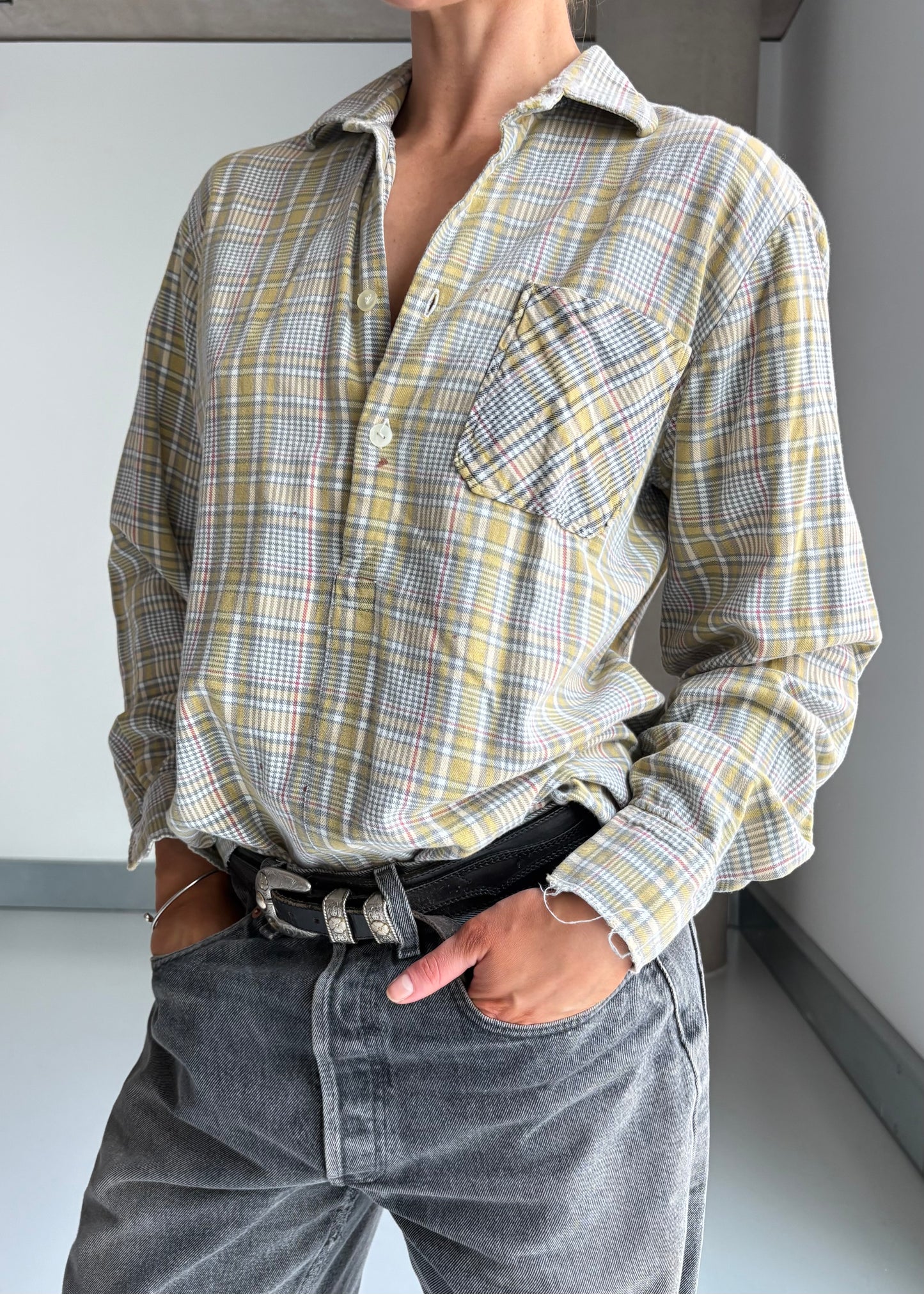 60s cotton work shirt