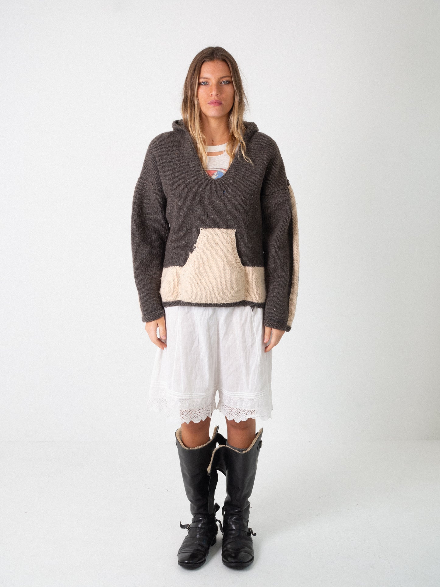 60S KNIT HOODIE