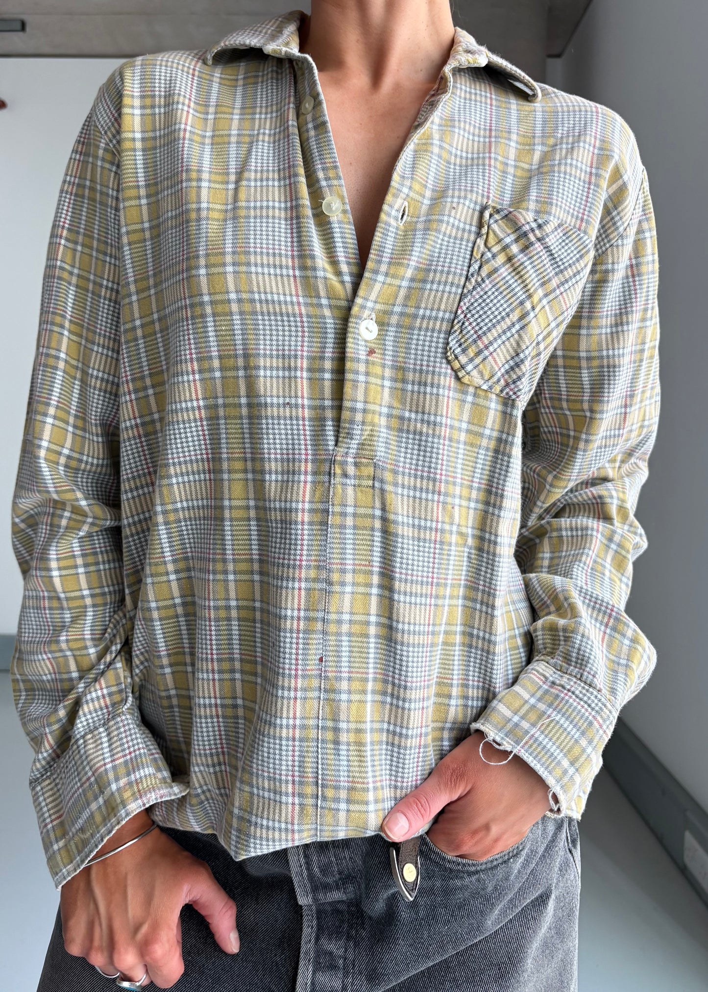 60s cotton work shirt