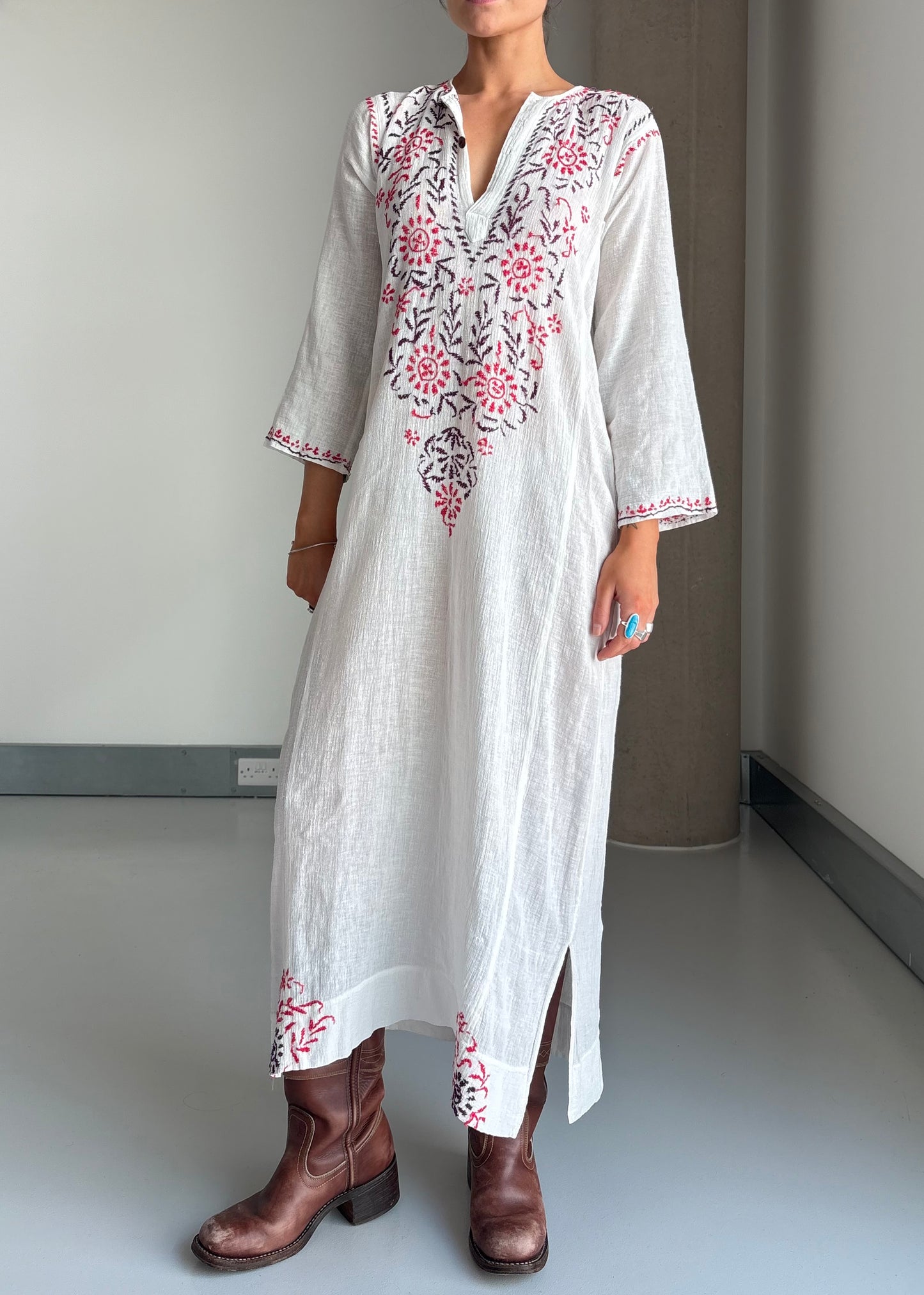 60S EARLY 70S CHEESECLOTH DRESS
