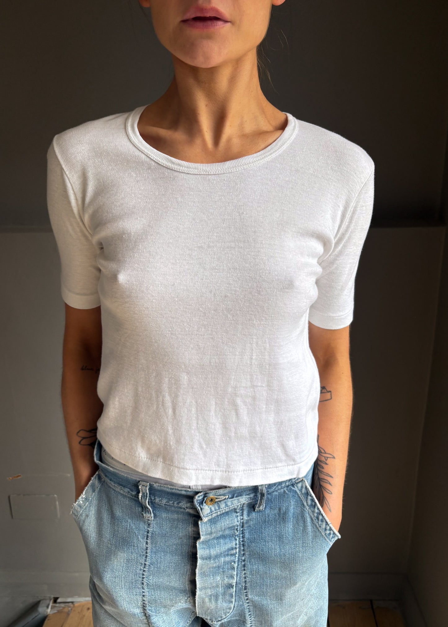 70s white tshirt