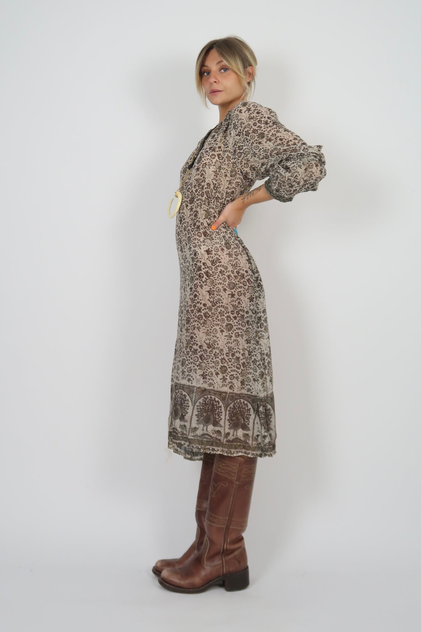 1970s sheer adini dress
