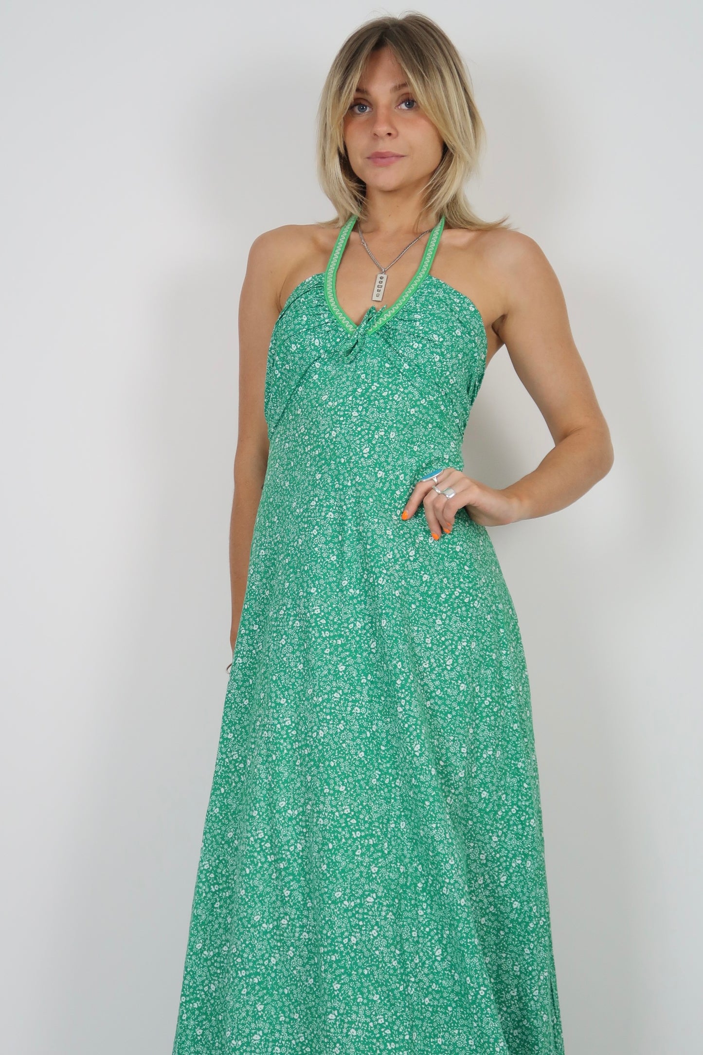 1970s cotton maxi dress