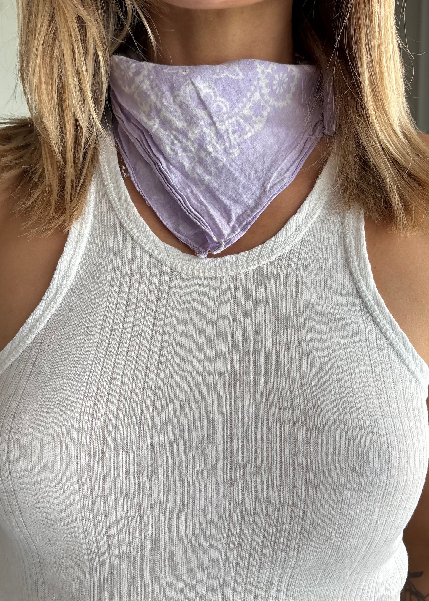 COTTON BANDANA LILAC