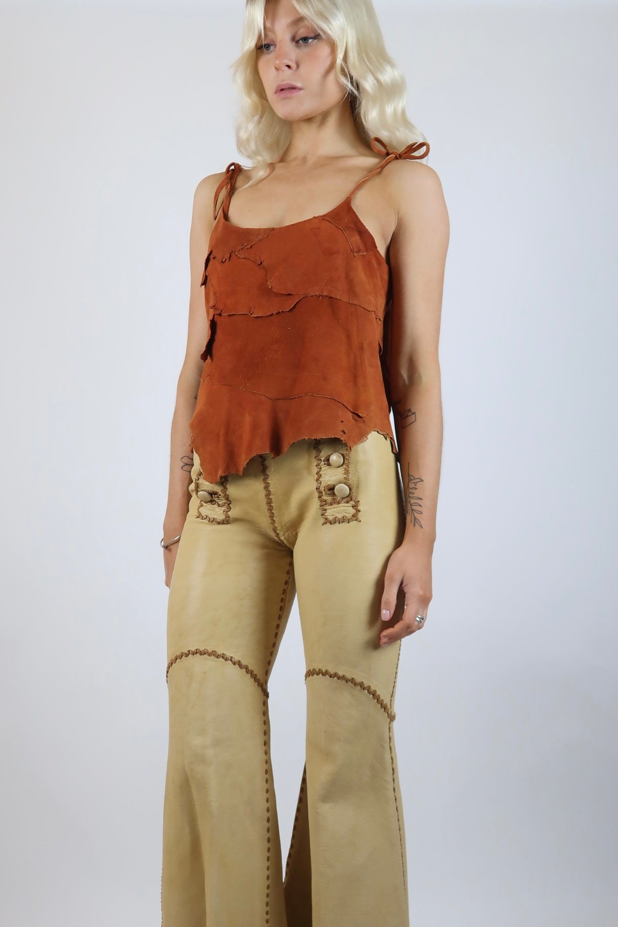 1970s suede camisole