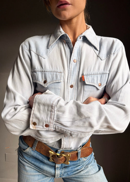 Washed out white Levi’s shirt