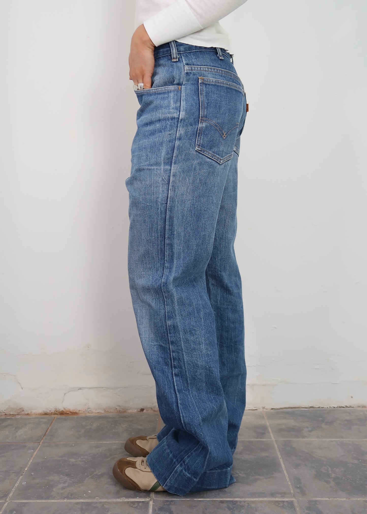 Early 70s big E orange tab Levis
