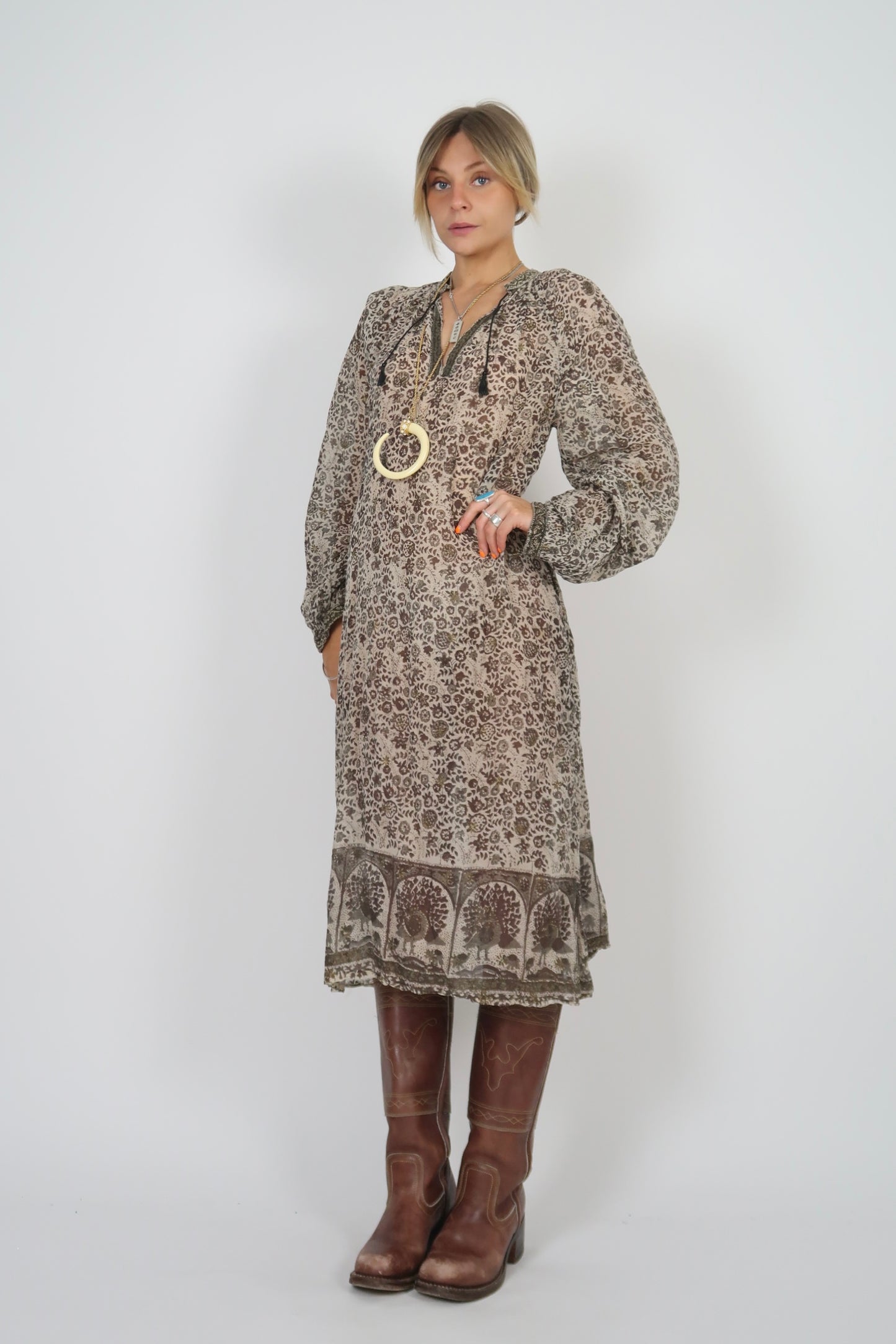 1970s sheer adini dress
