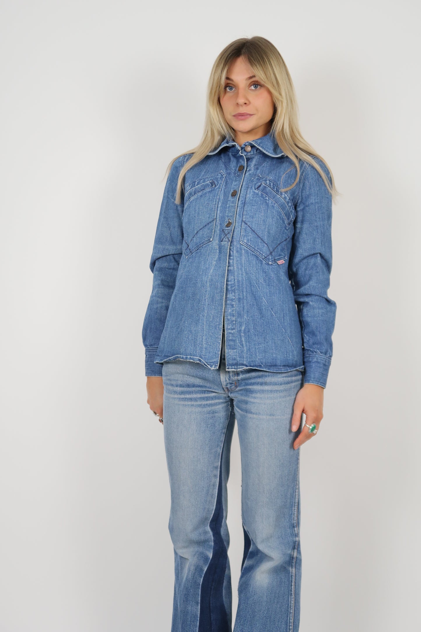 1970s Western style denim shirt