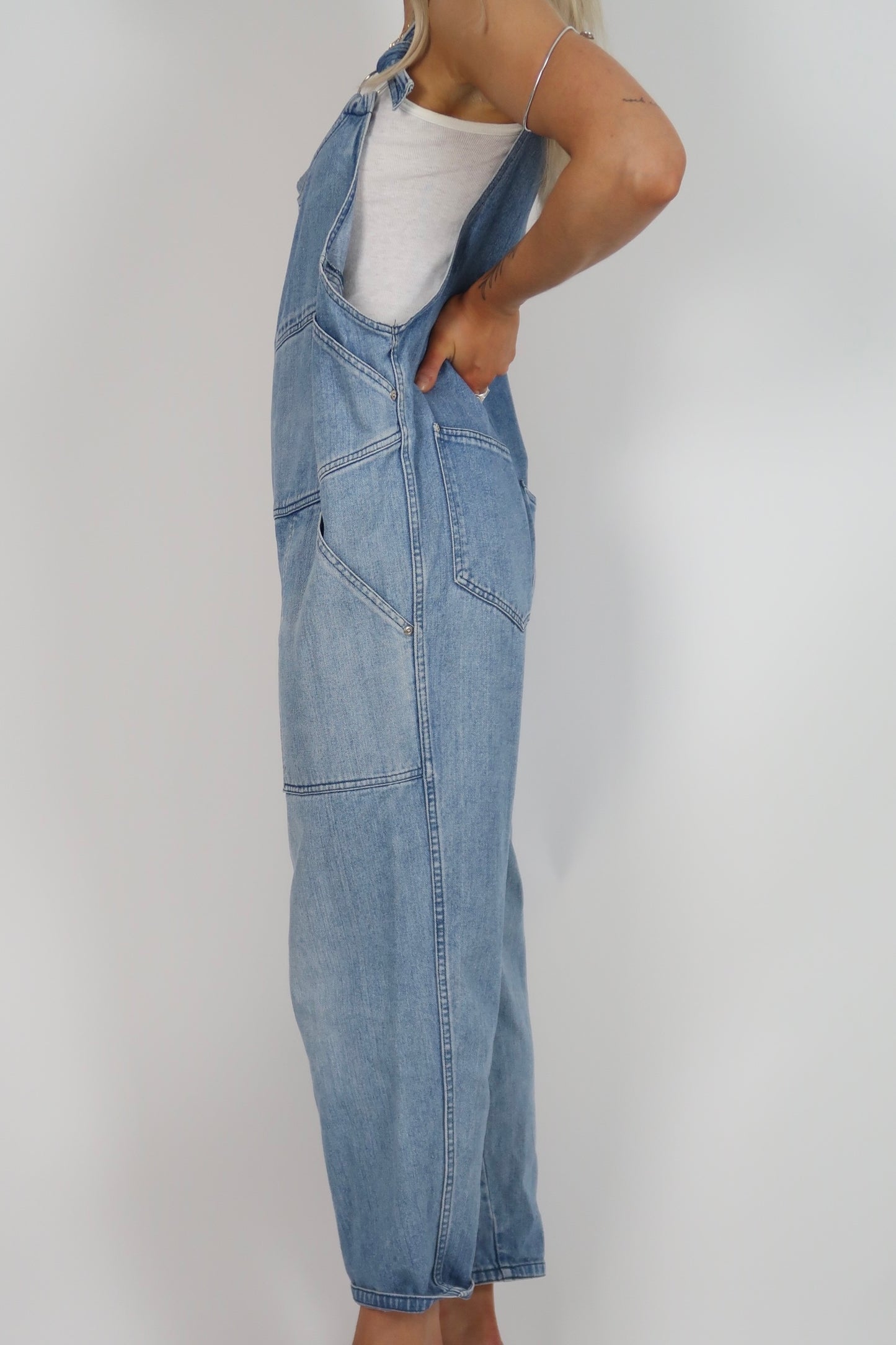 1970s Miss Selfridge denim overalls