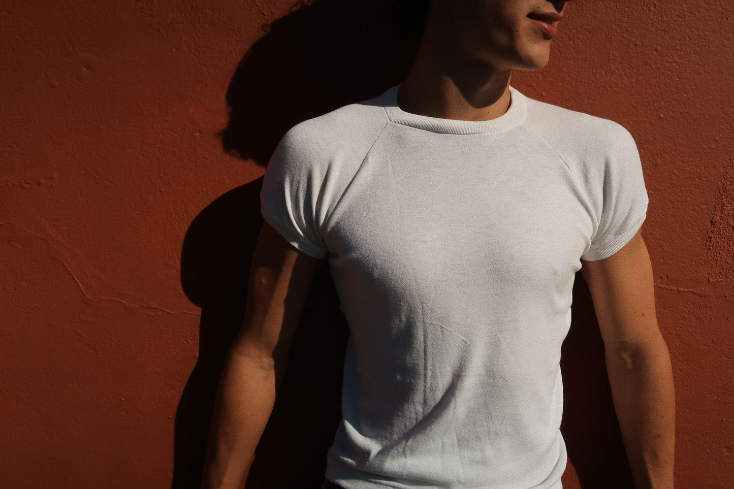 1960s cotton raglan tee
