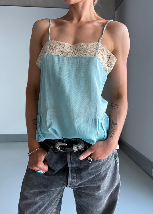 ANTIQUE TEDDY SLIP BLUE