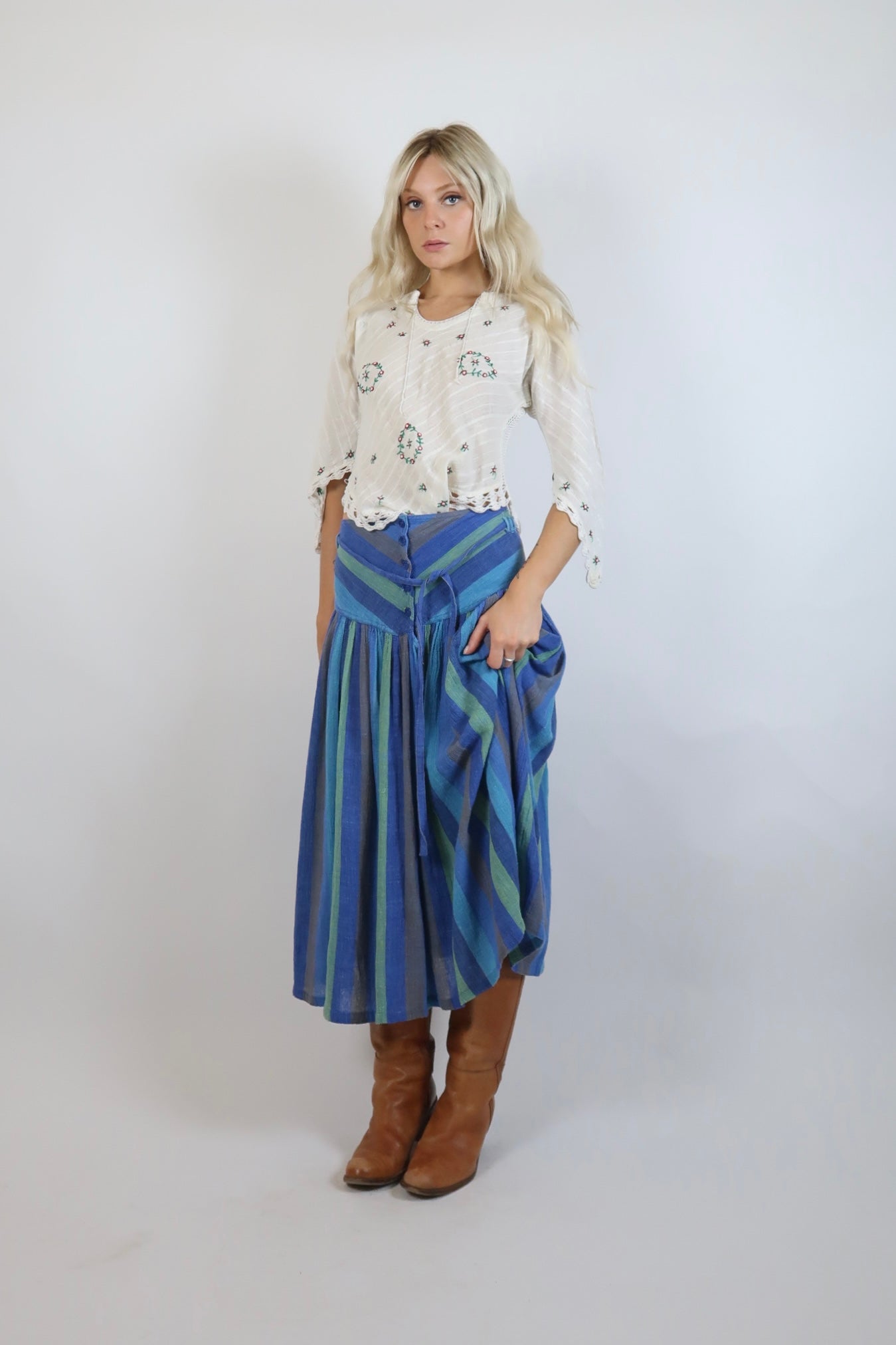 1970s cheesecloth monsoon skirt