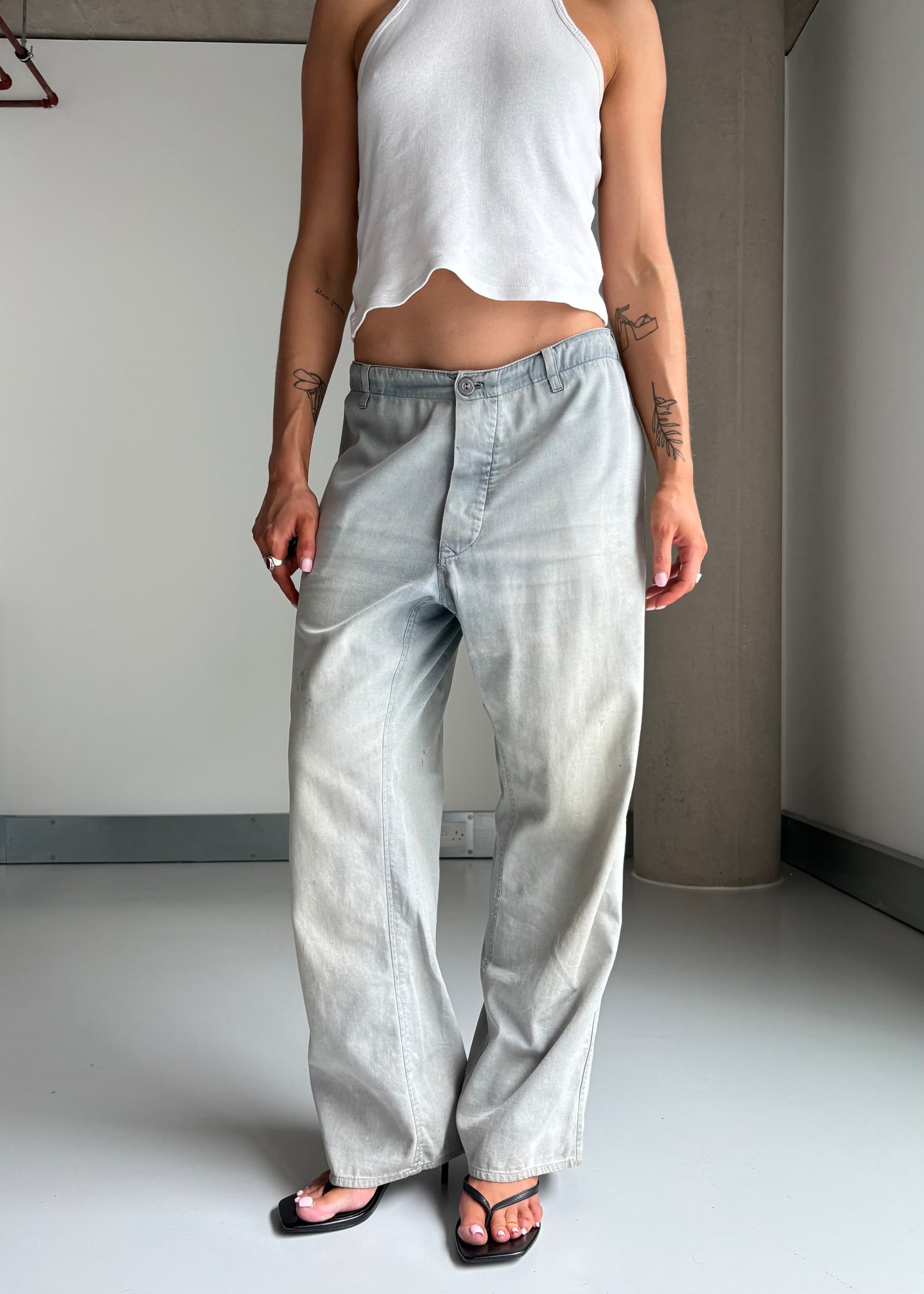 Sunfaded work pants