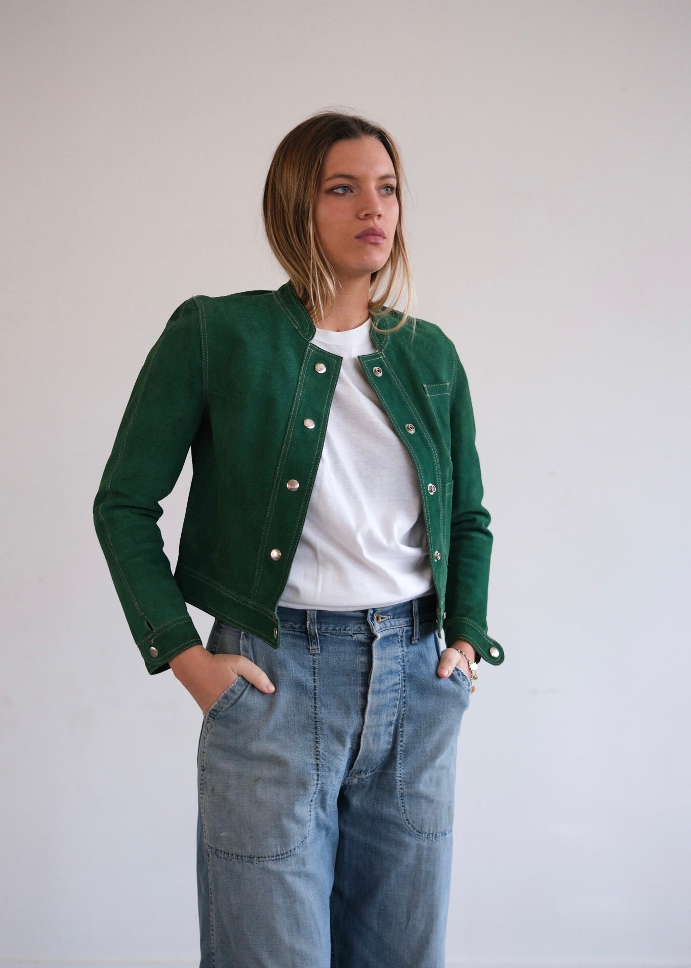 Swedish green suede jacket