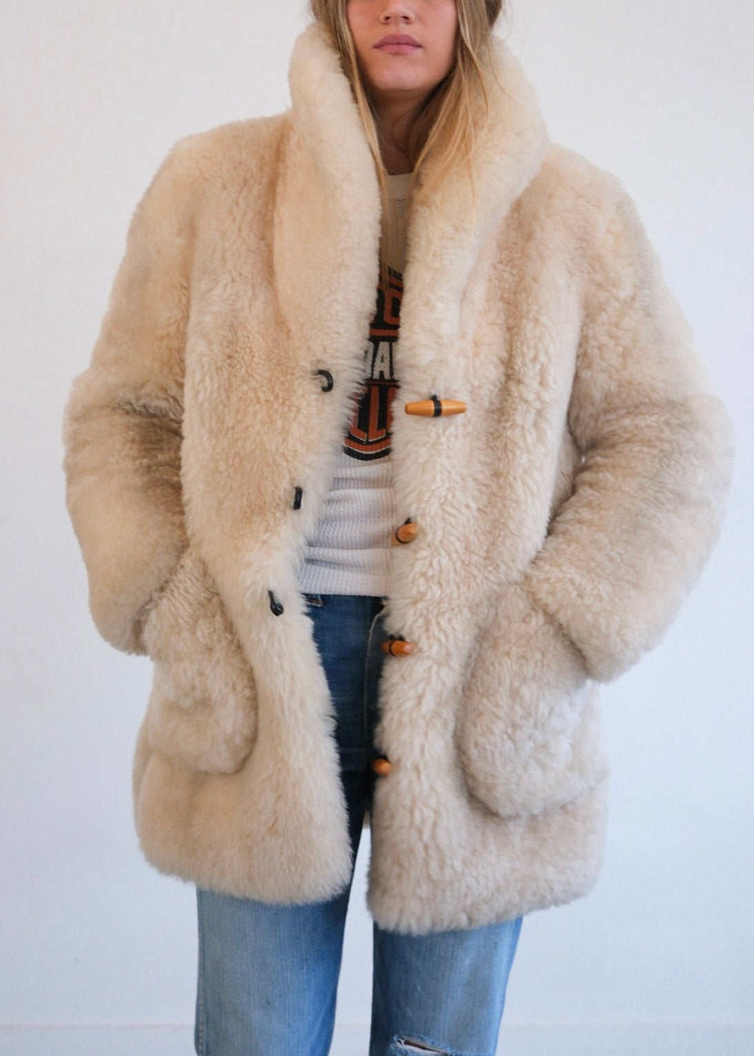 Sheepskin coat
