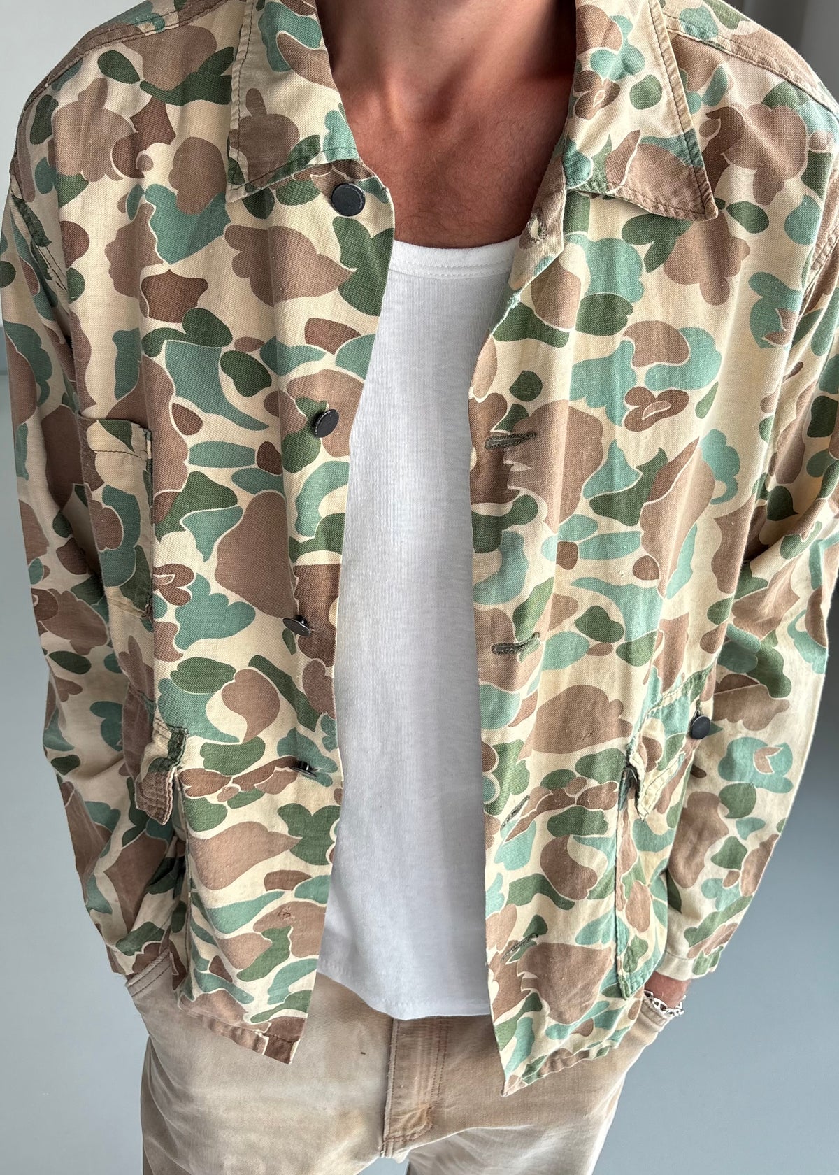 LIGHTWEIGHT COTTON CAMO JACKET