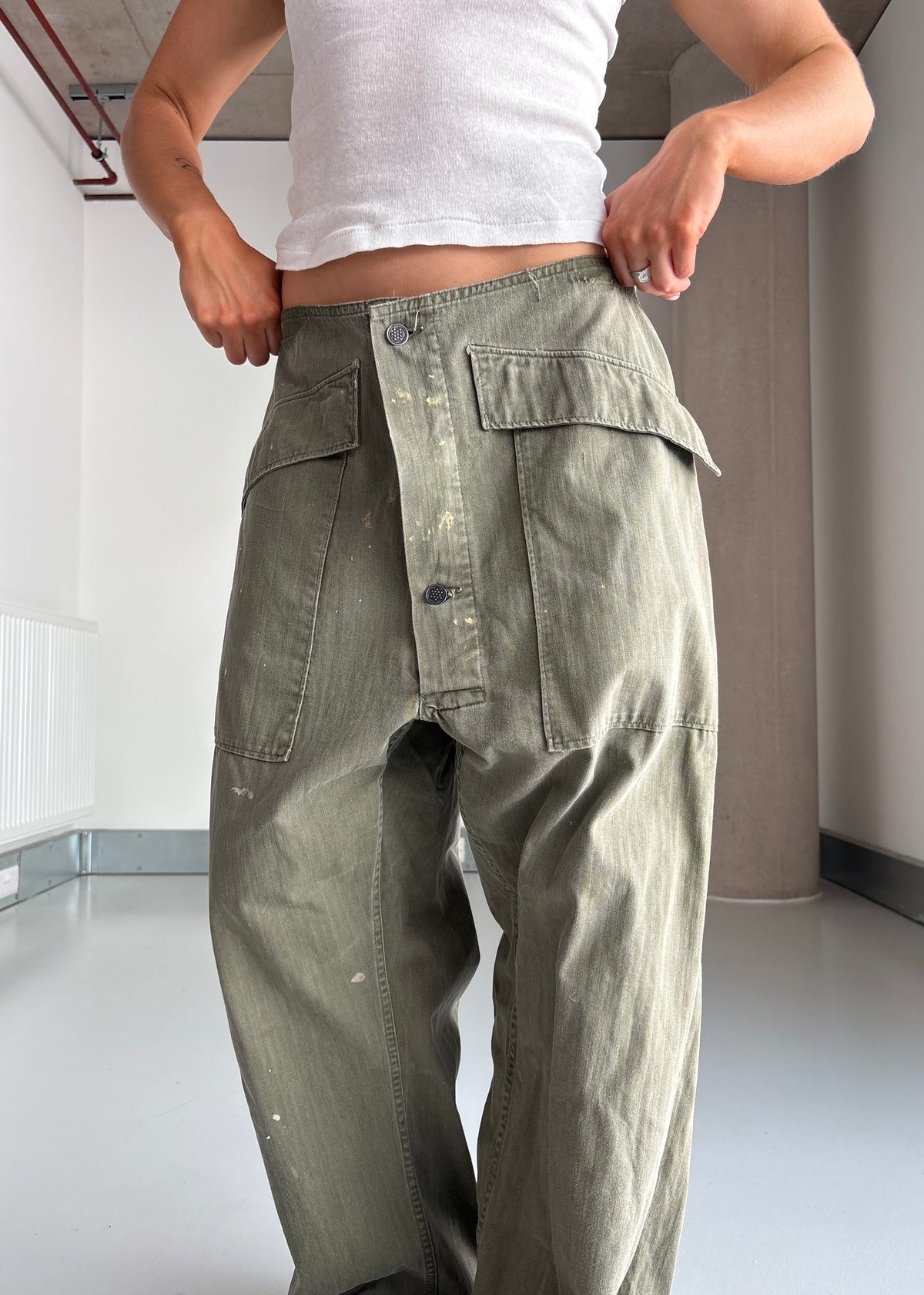 1940S HERRINGBONE PANTS