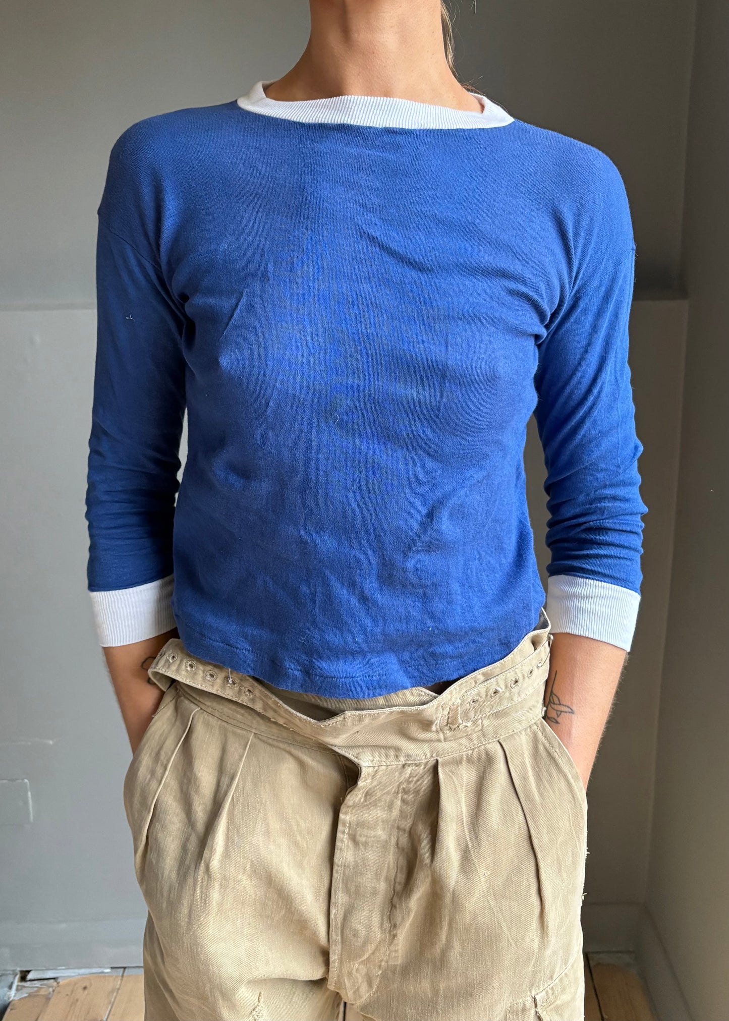 1960s cotton ringer tee