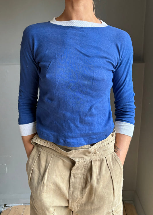 1960s cotton ringer tee