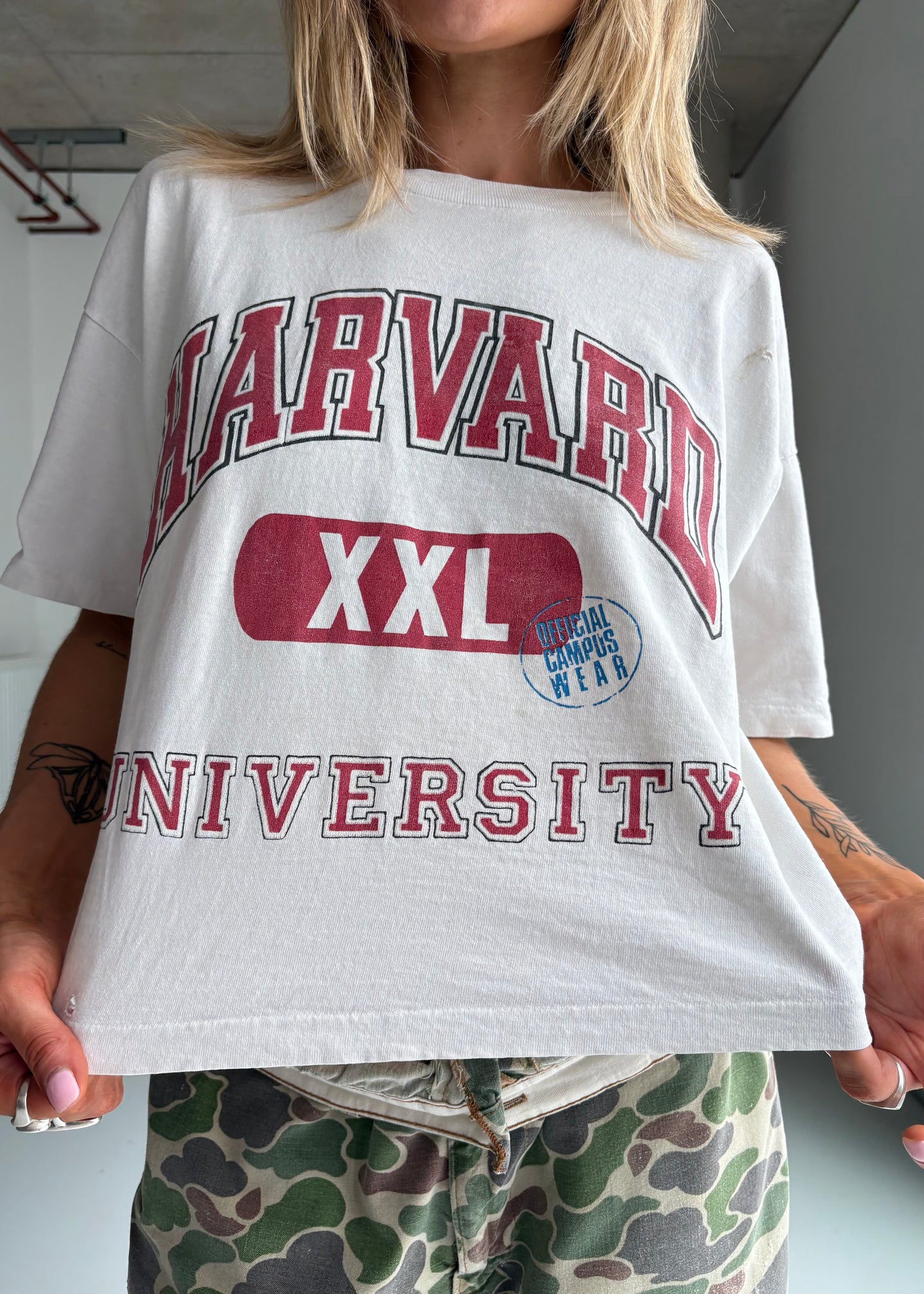 Harvard cropped tee