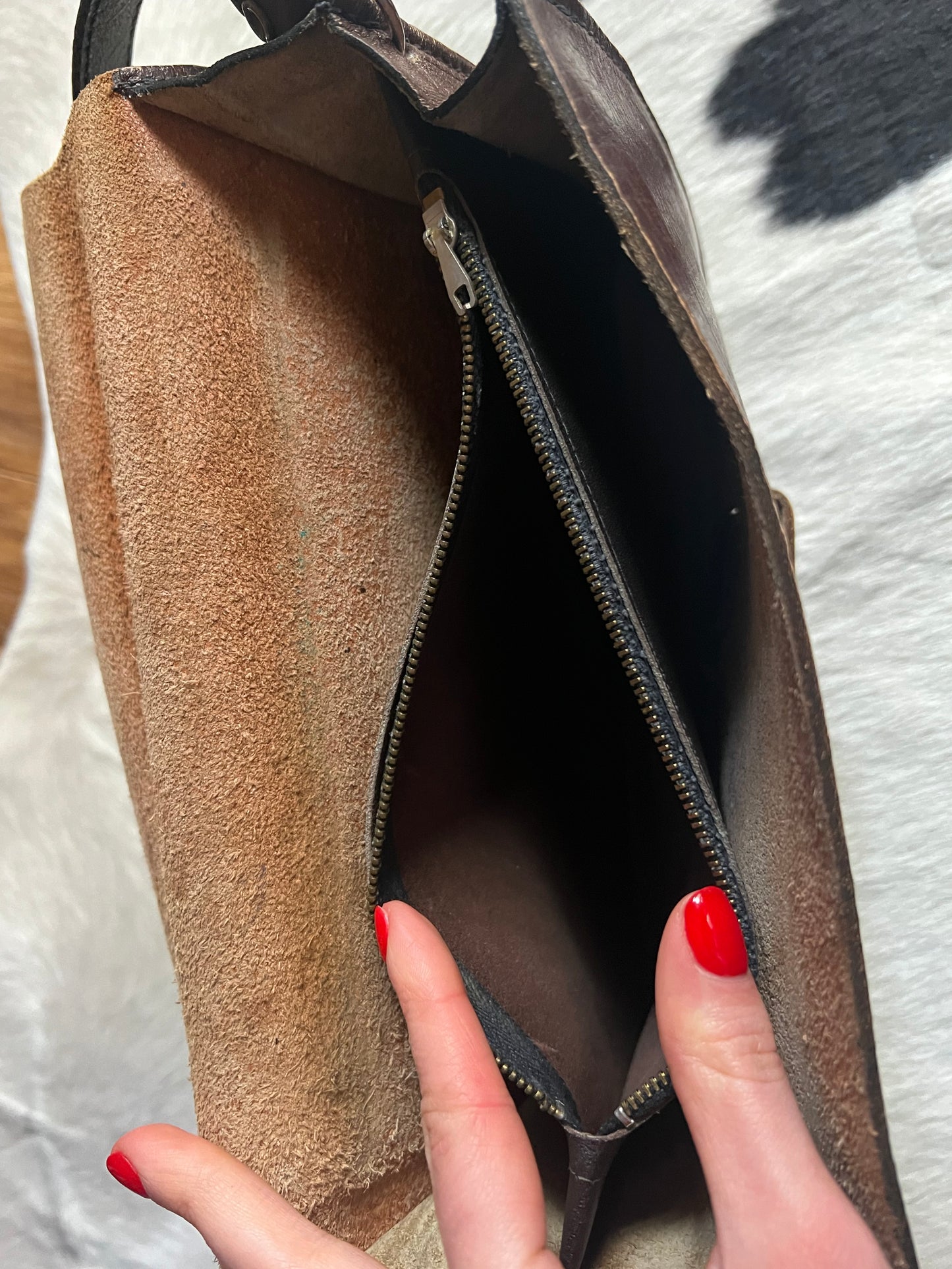 1970s worn in leather bag