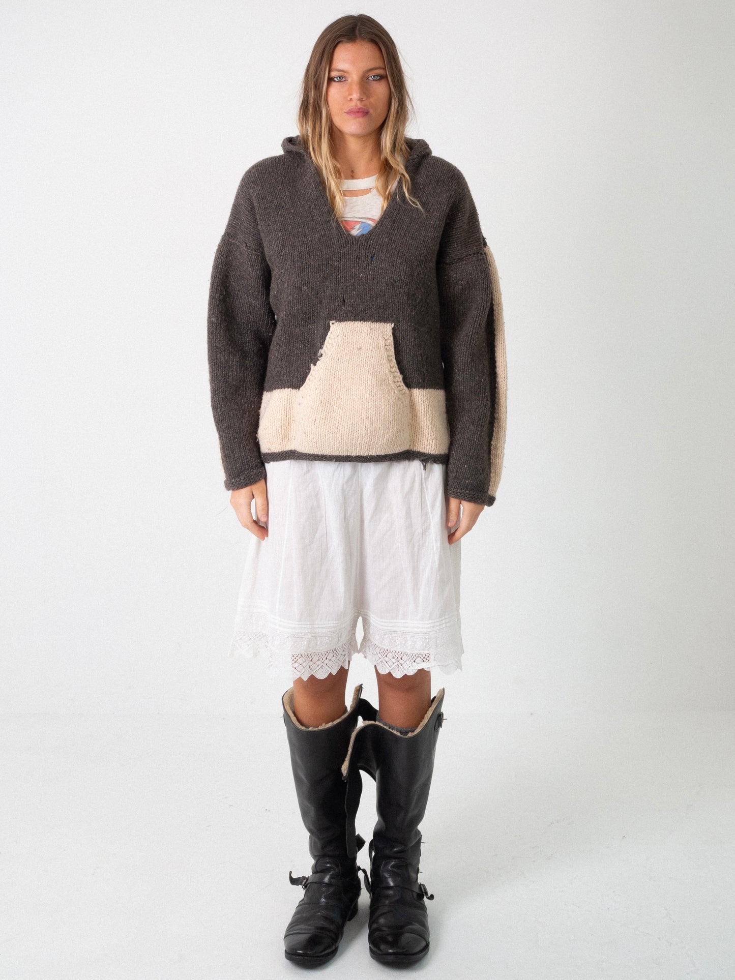 60S KNIT HOODIE