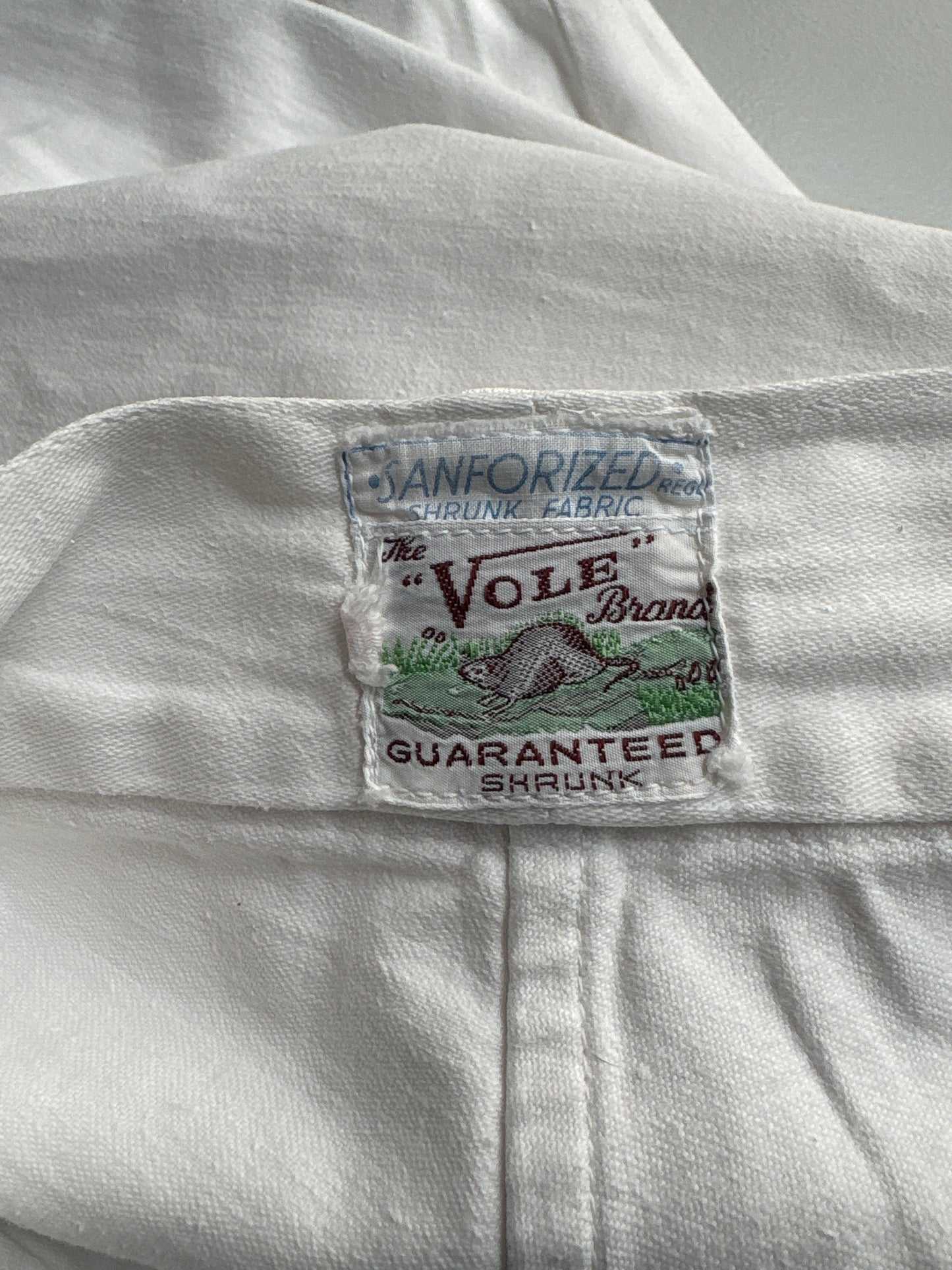 1950S WHITE WORK PANTS