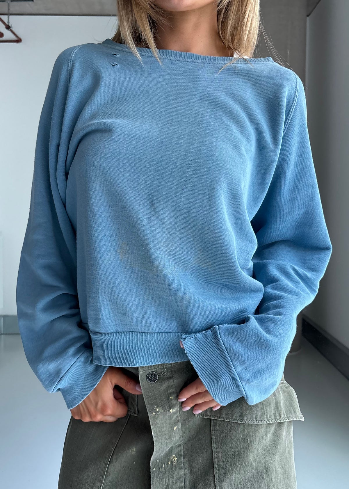 60s blue sweatshirt