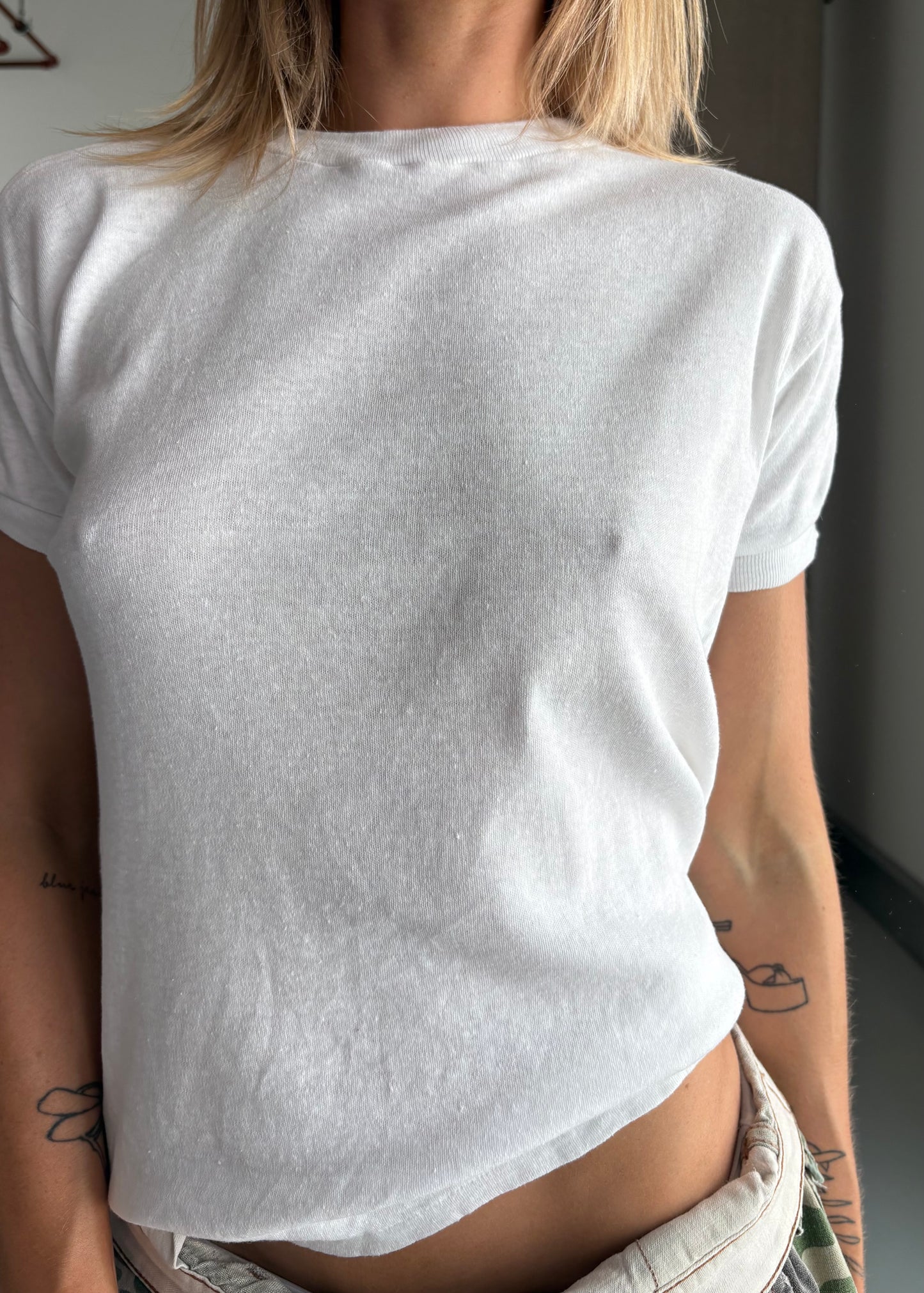 60s white tee
