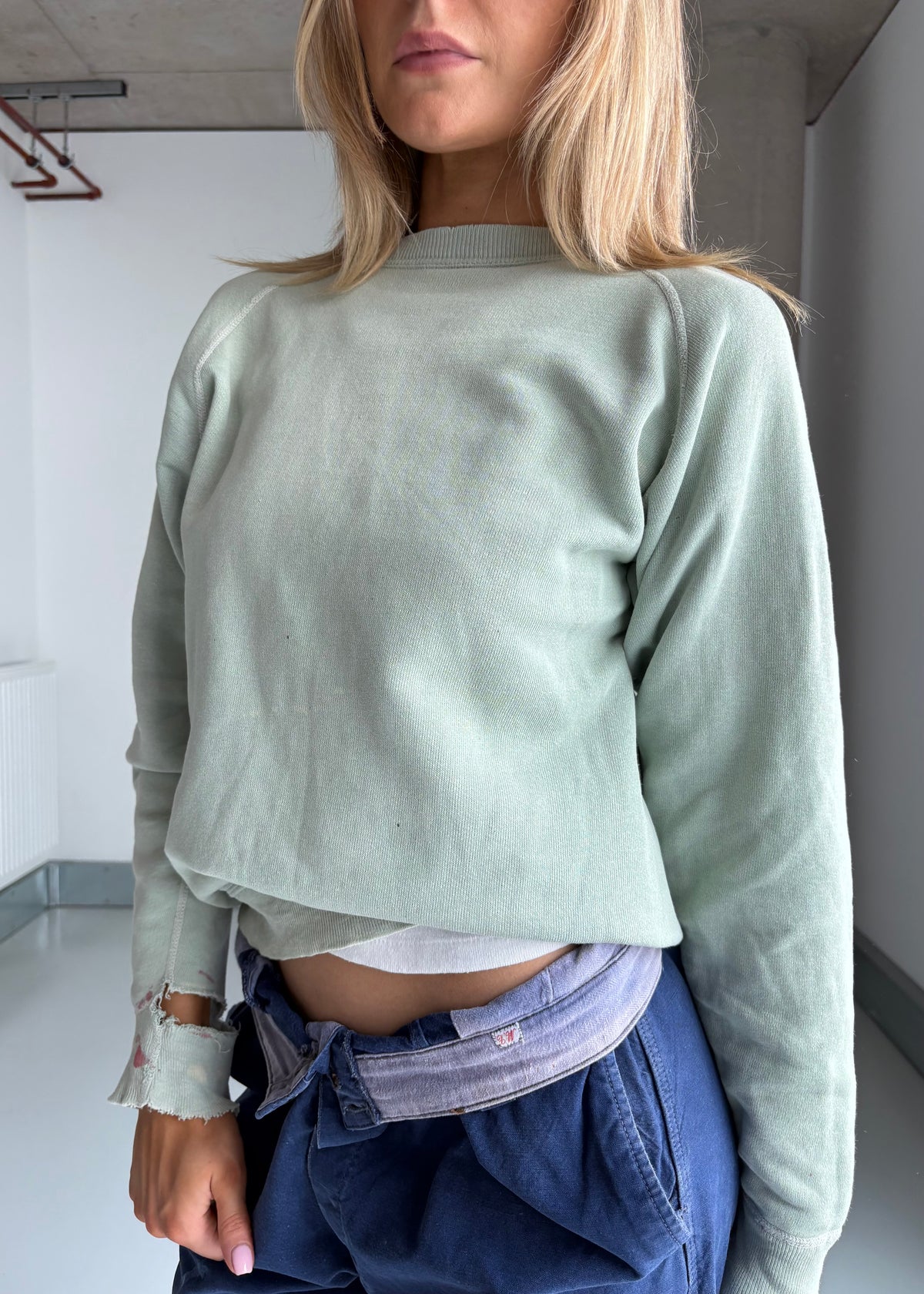 60s MINT GREEN SWEATSHIRT