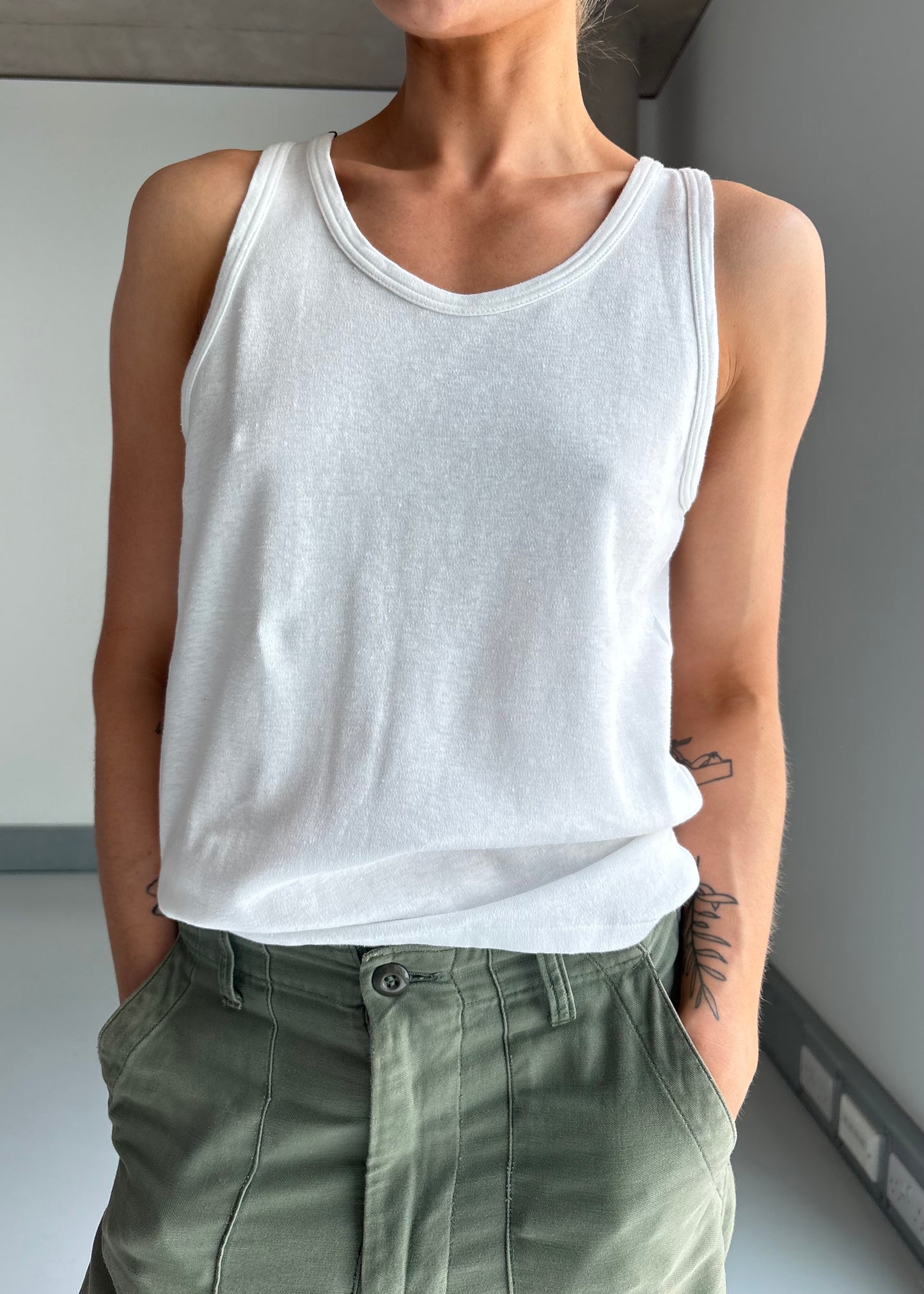 60s white vest