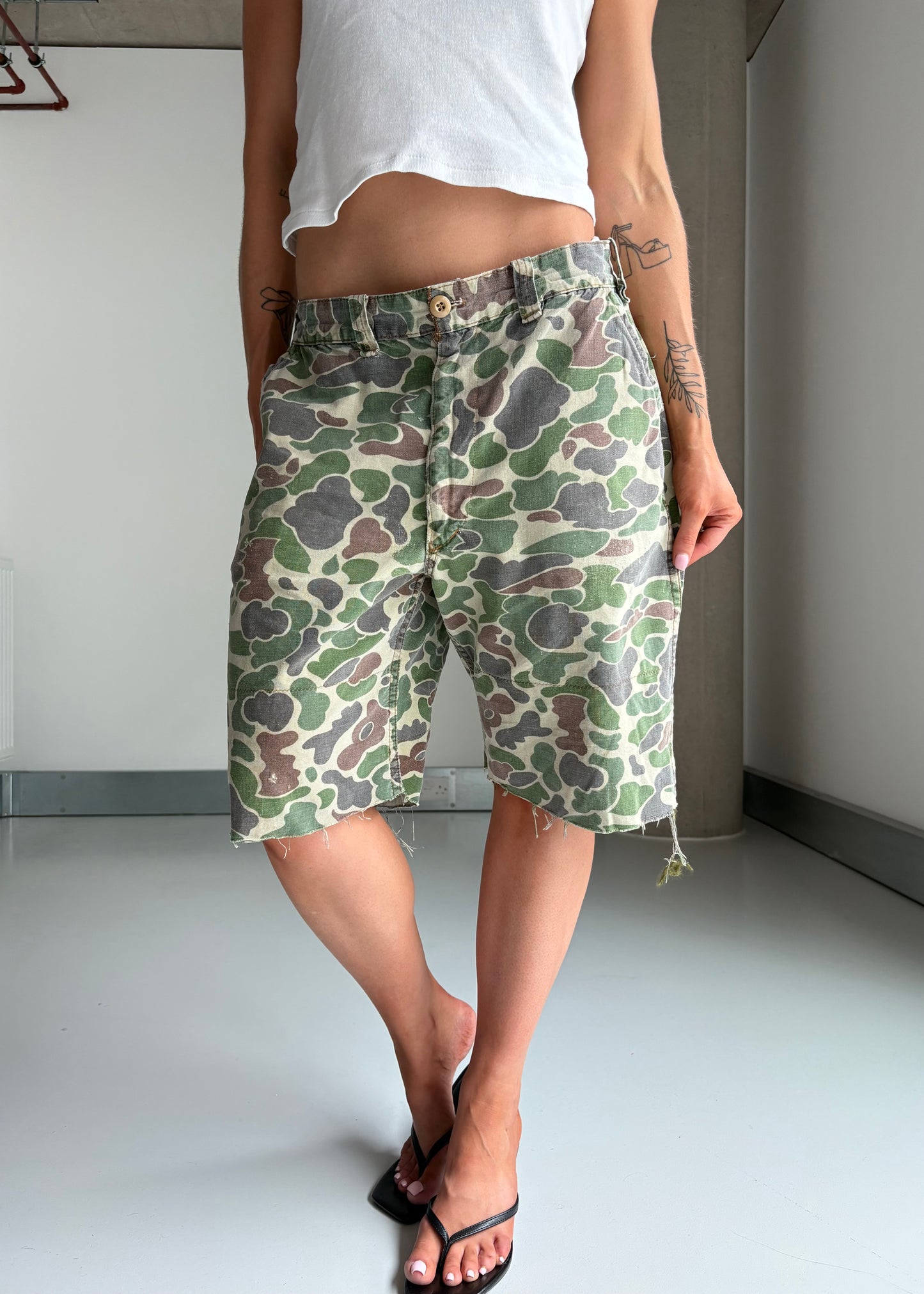 60s camo shorts