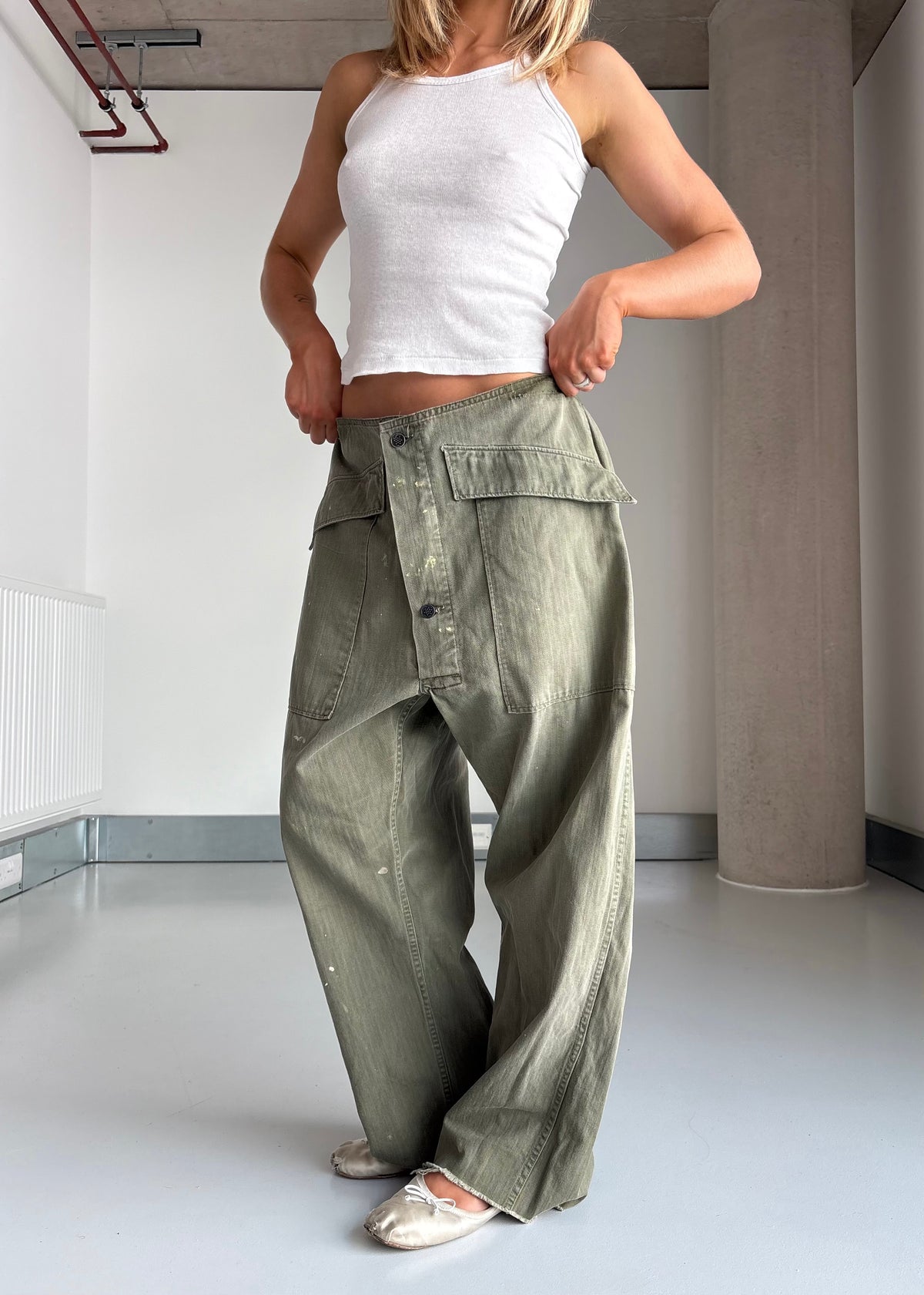 1940S HERRINGBONE PANTS