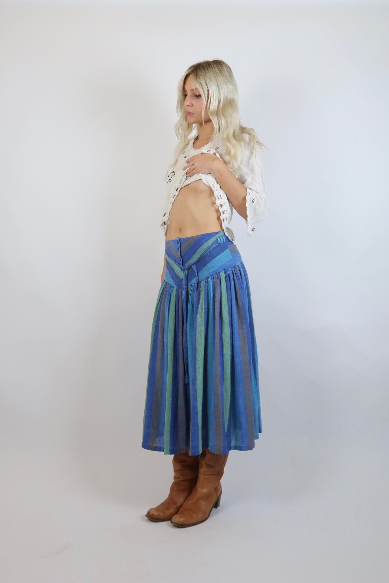 1970s cheesecloth monsoon skirt