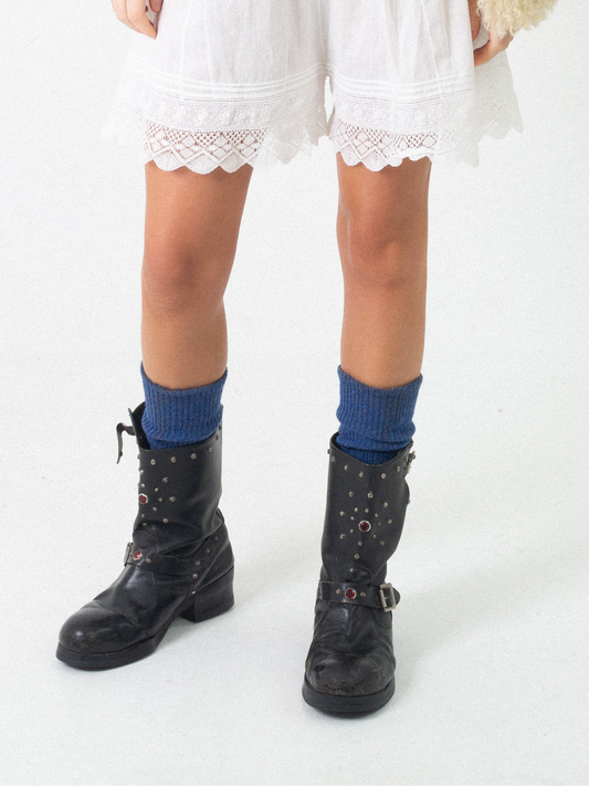 1960S BLUE WOOL SOCKS