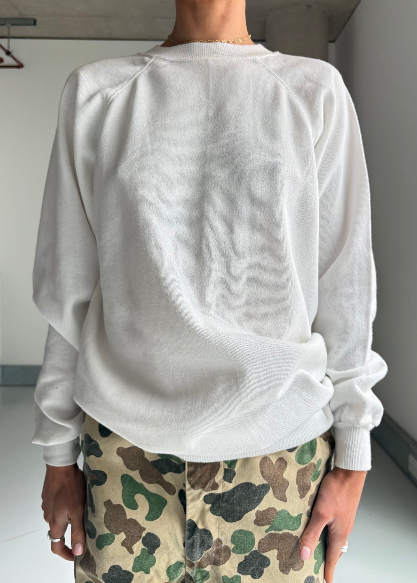 1980s white sweatshirt