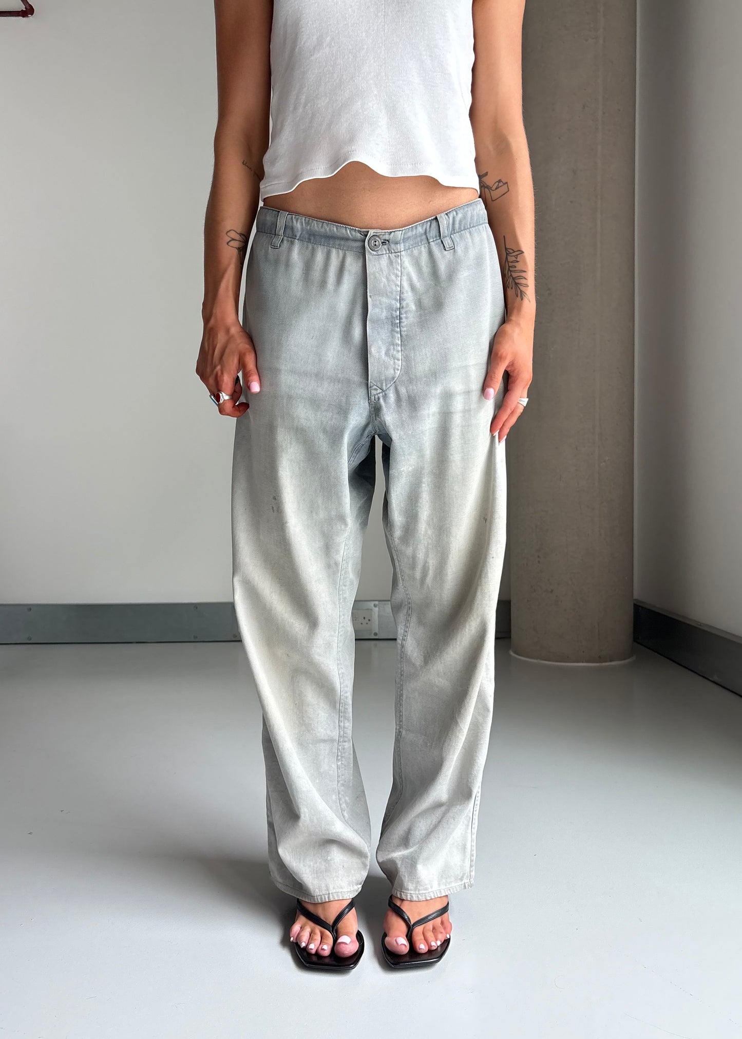 Sunfaded work pants